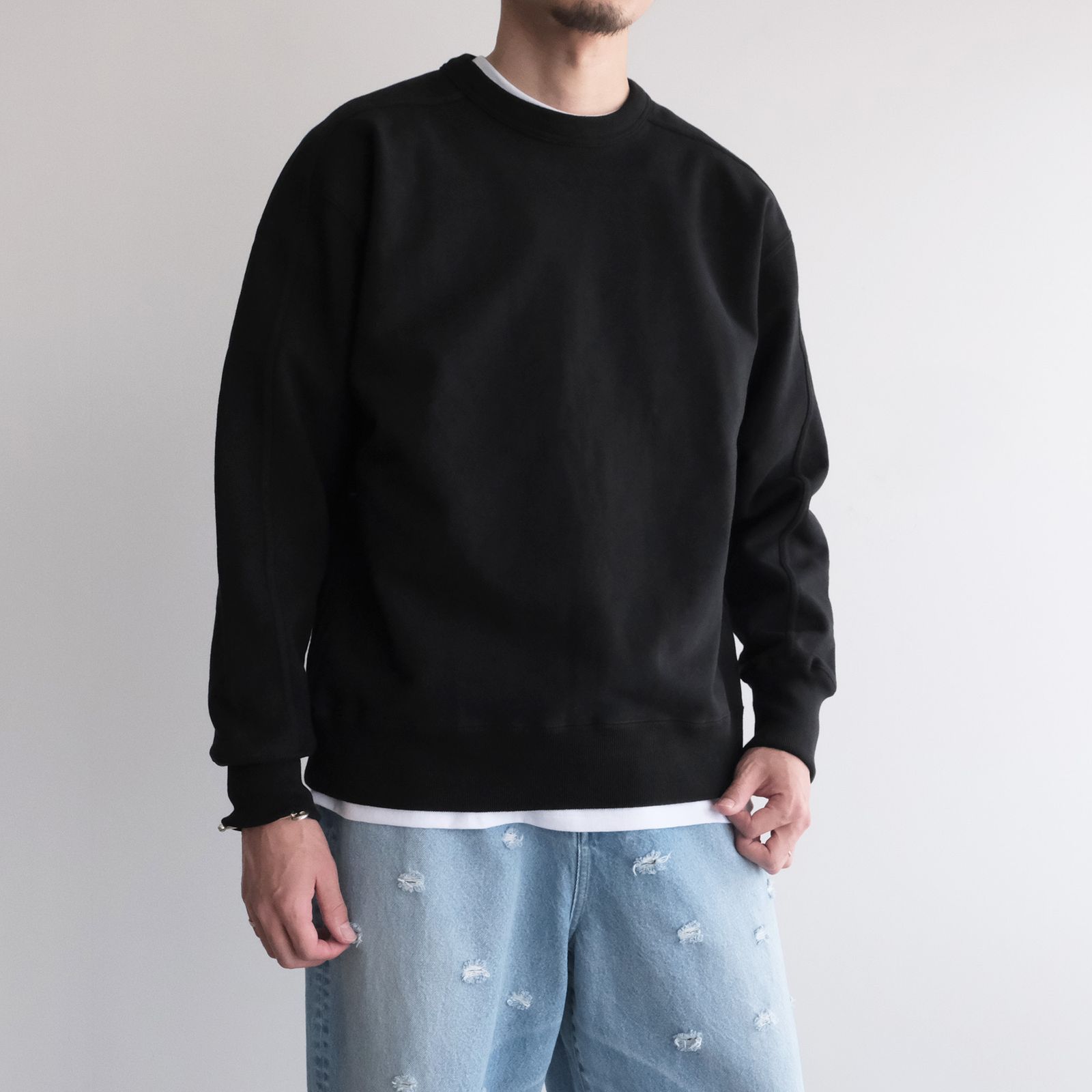 Vintage Fleece Crew Neck Pullover -スウェット-（Black / ブラック）