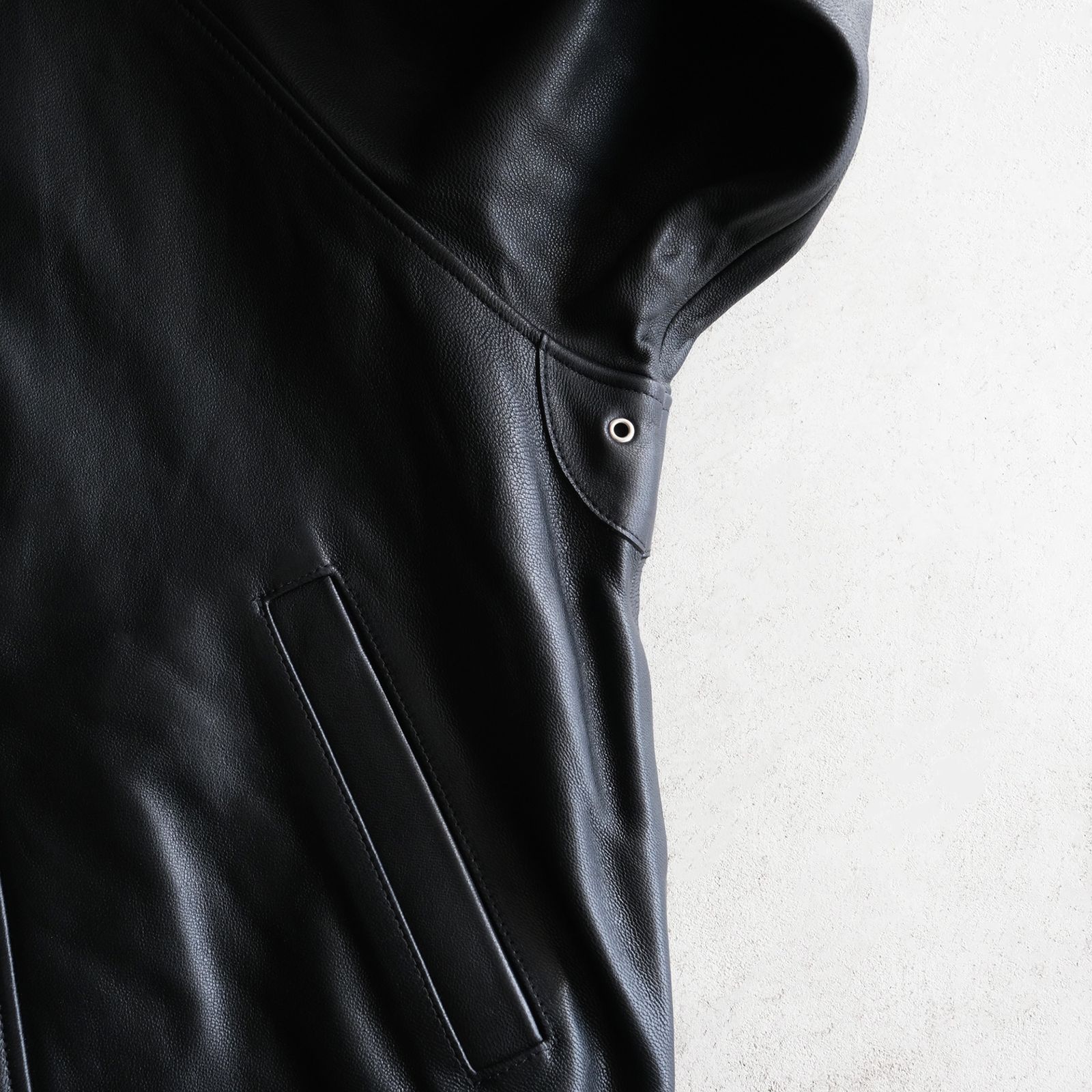 UNIVERSAL PRODUCTS - Goat Leather Drizzler -ブルゾン-（Black / ブラック） | STACK  STORE