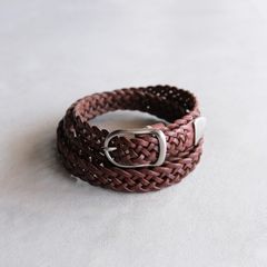 Leather Mesh Belt -ベルト-（Brown / ブラウン）