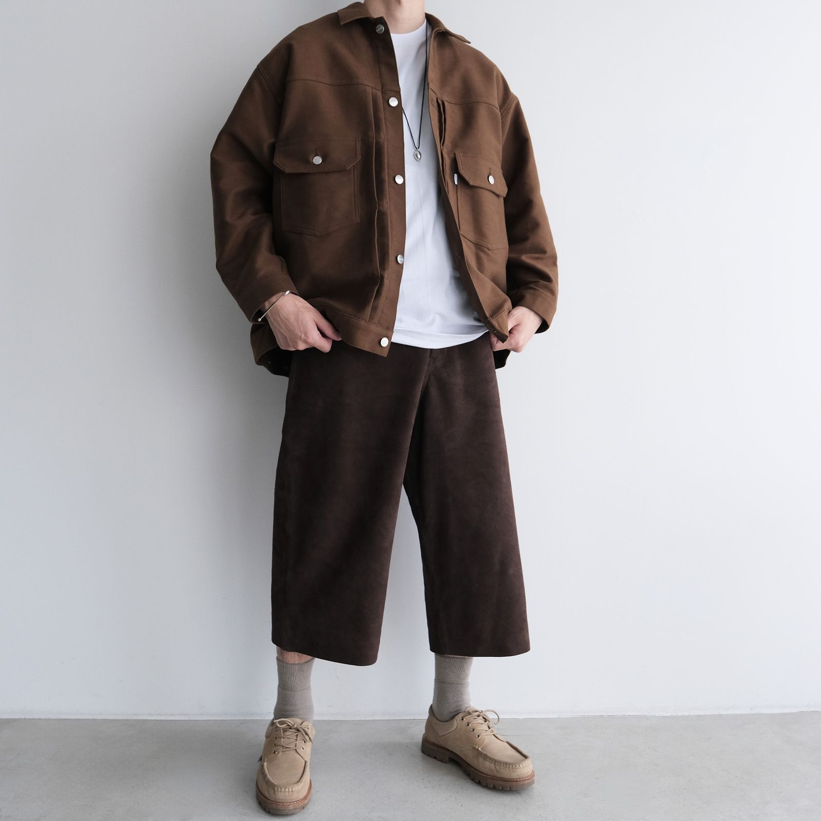 Cotton Double Serge Jacket -ジャケット-（Brown / ブラウン）GM263-20450