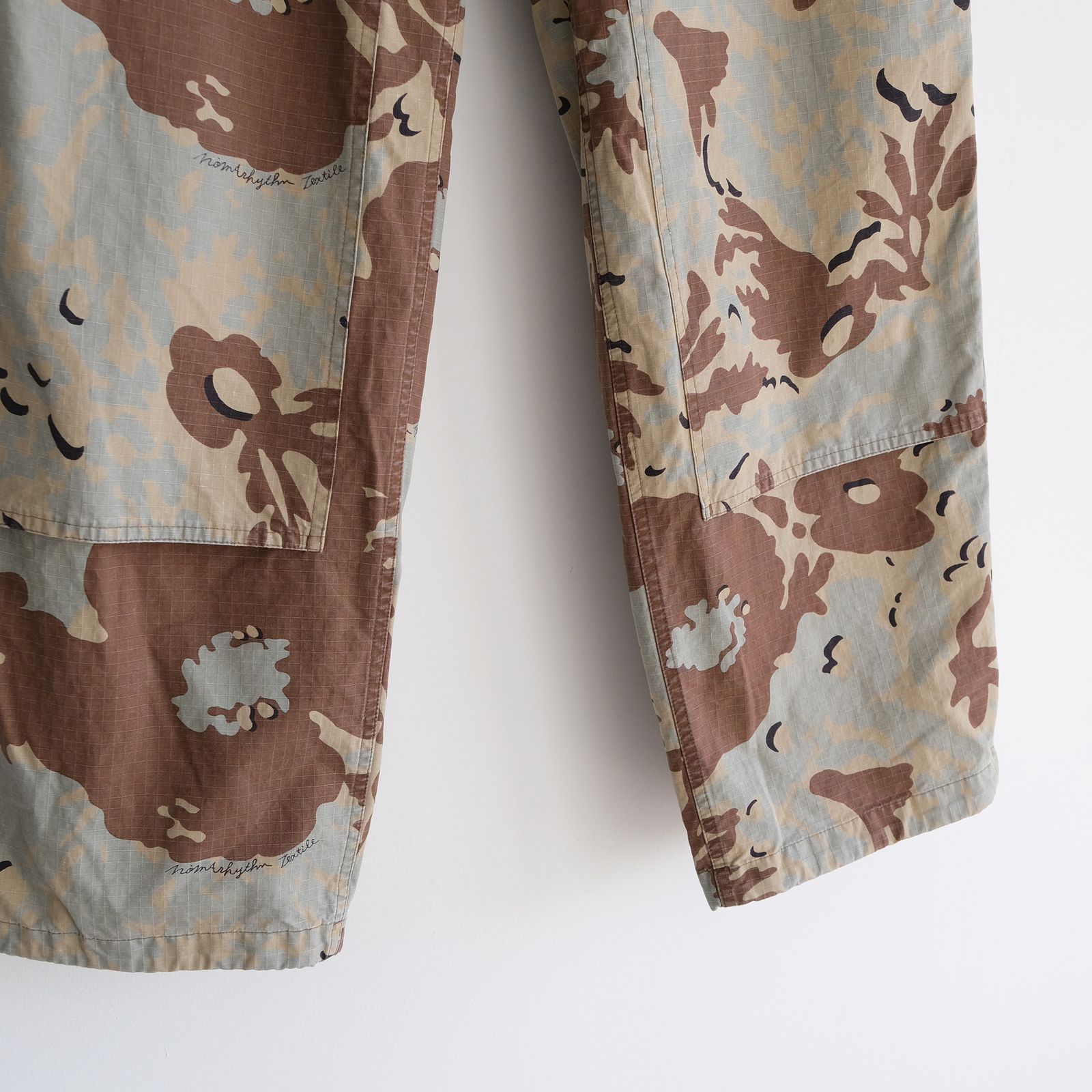 Camo Flower Double Knee Pants -パンツ-（Beige / ベージュ）