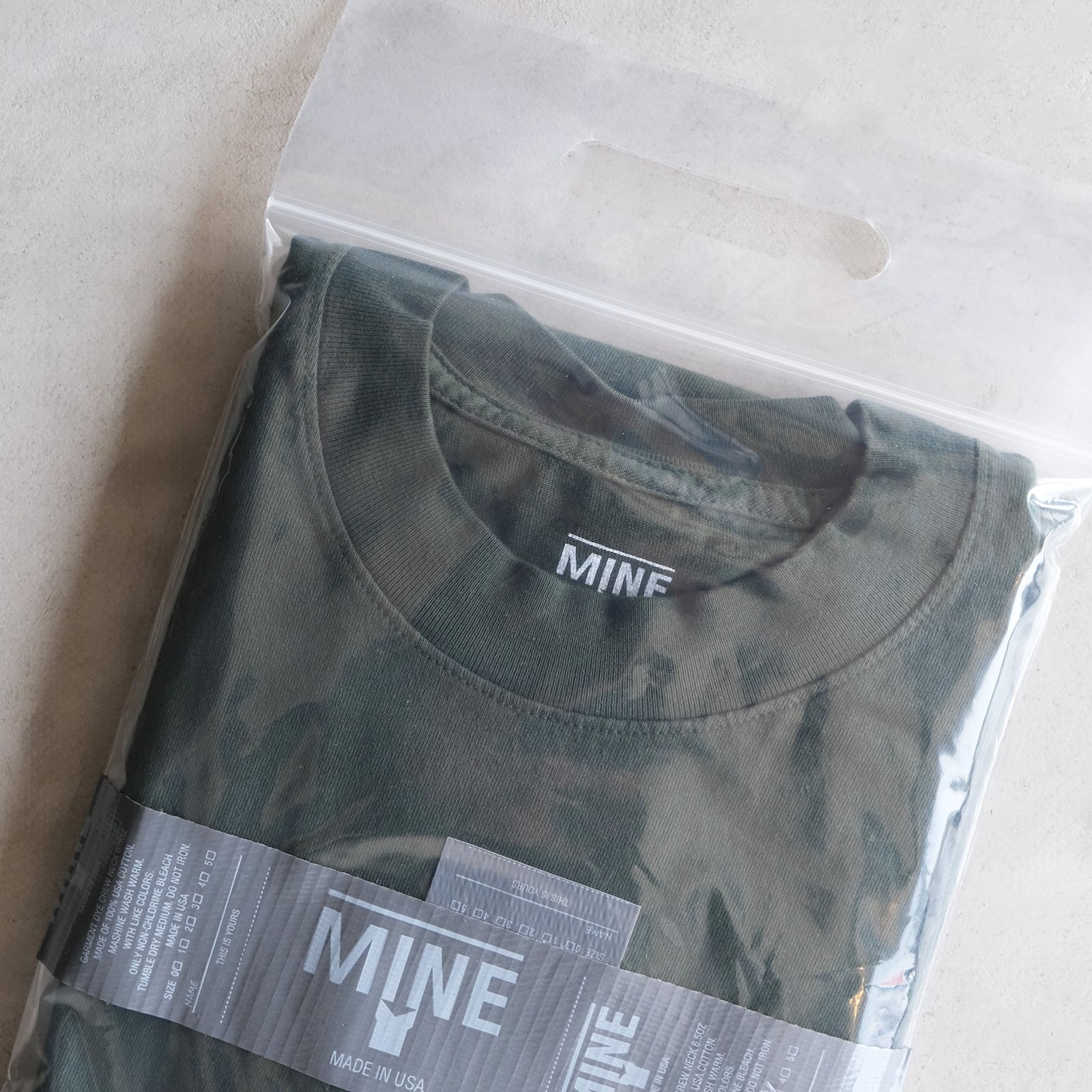 MINE Duct Tape S/S T-Shirt / White Label -Tシャツ-（Military Green / ミリタリー グリーン）