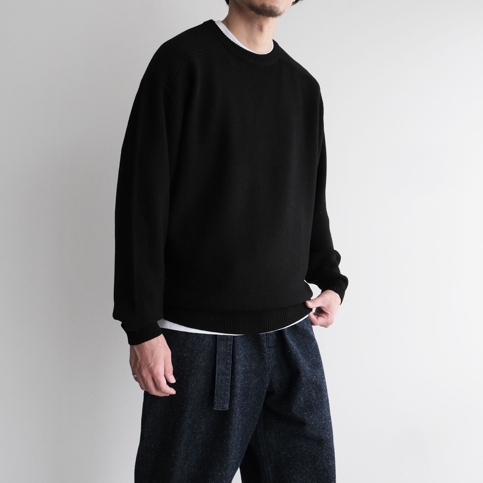 Soft Wool Command Sweather -ニット-（Black / ブラック）GU263-80600