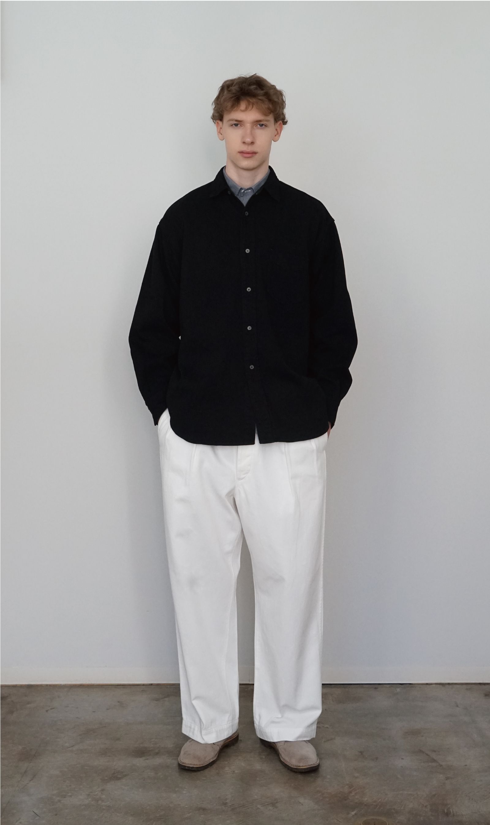 Satin Military Pants -パンツ-（Off White / オフホワイト）