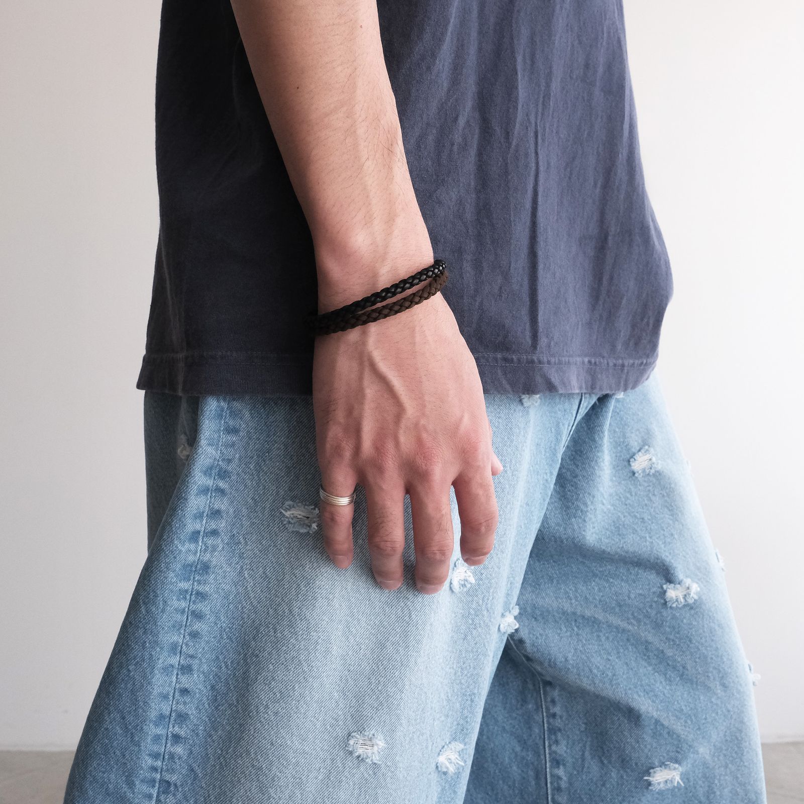Hand Woven Bracelet M -ブレスレット-（Brown / ブラウン）