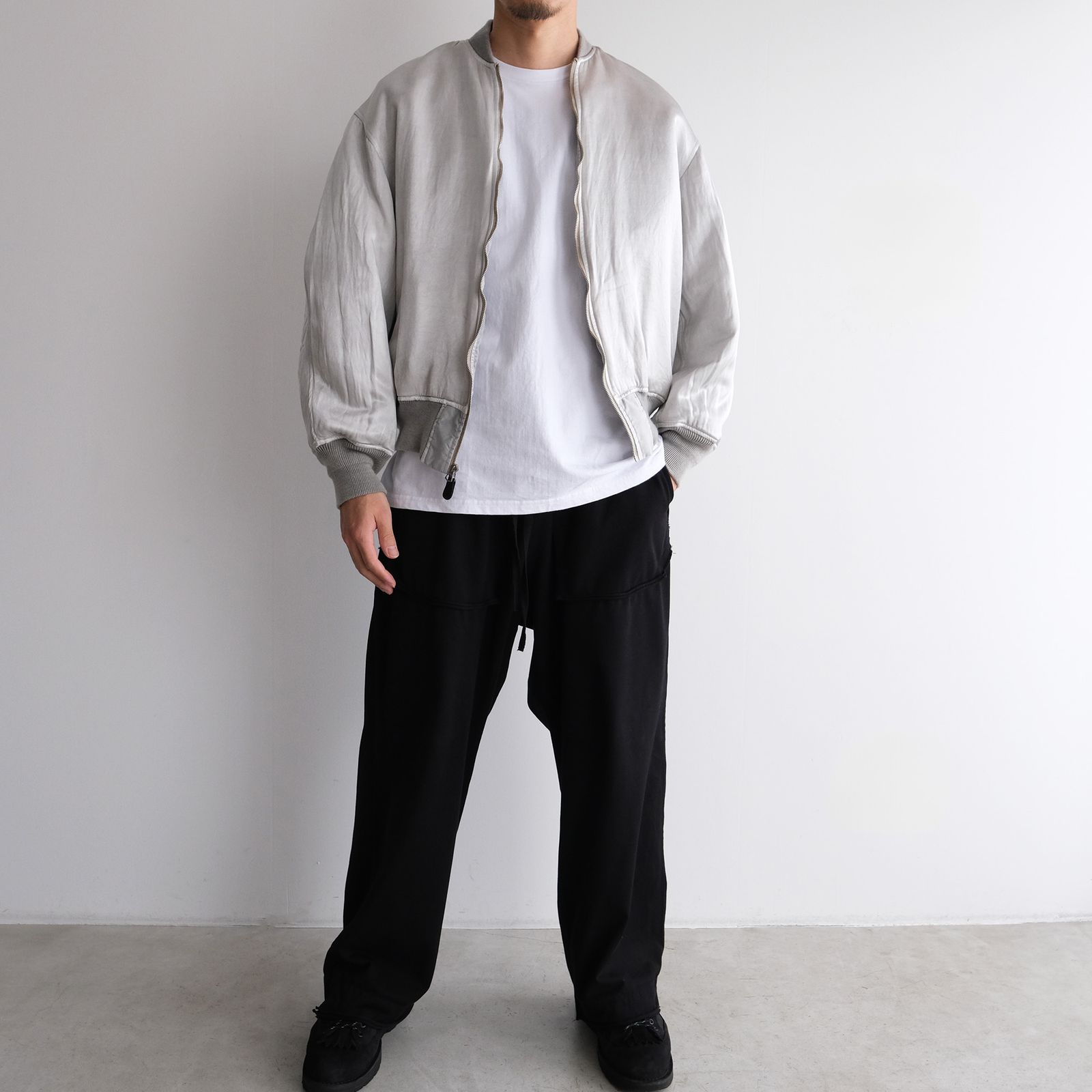 Hand-Dyed Bomber Jacket -ジャケット-（Gray / グレー）