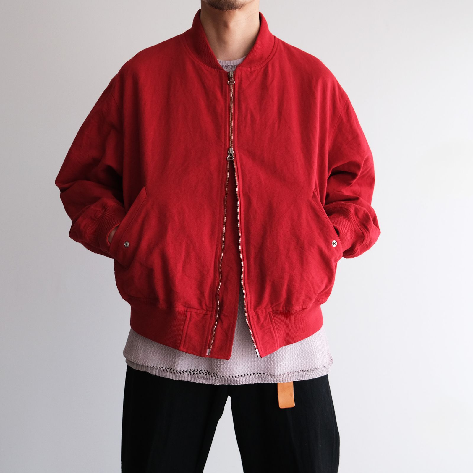 Cotton Canvas MA-1 Blouson -ブルゾン-（Red / レッド）