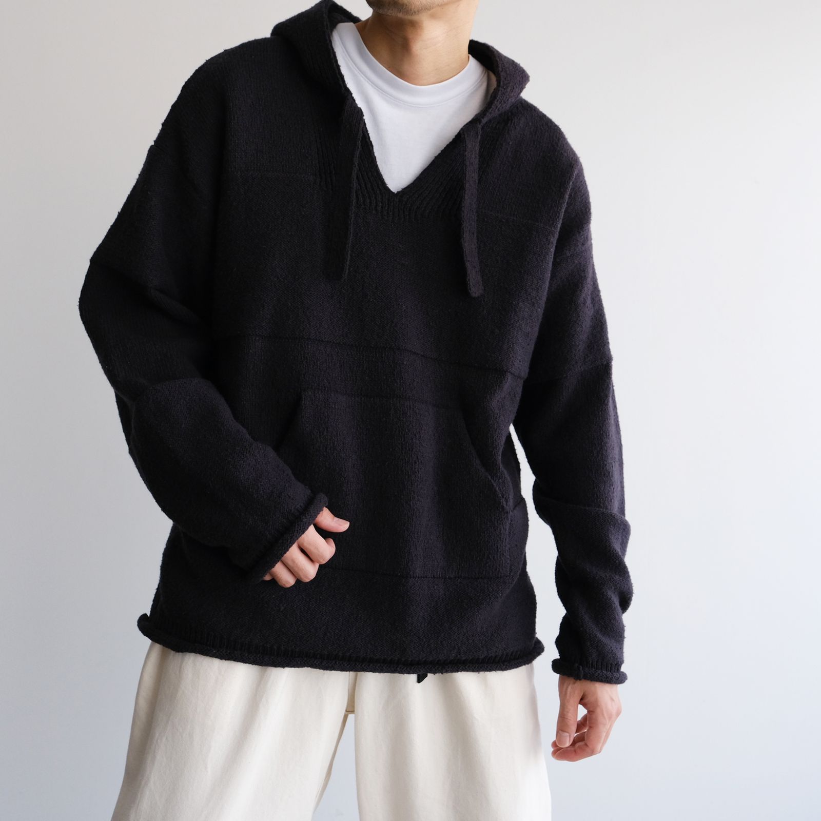 Mexican Knit Hoodie -ニット-（Black / ブラック）