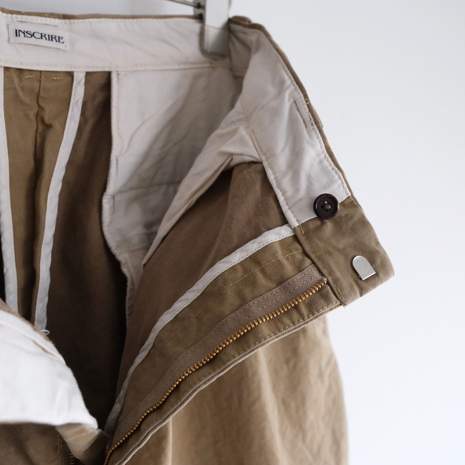 Chino High Waist Pants -パンツ-（Beige Used / ベージュ ユーズド）