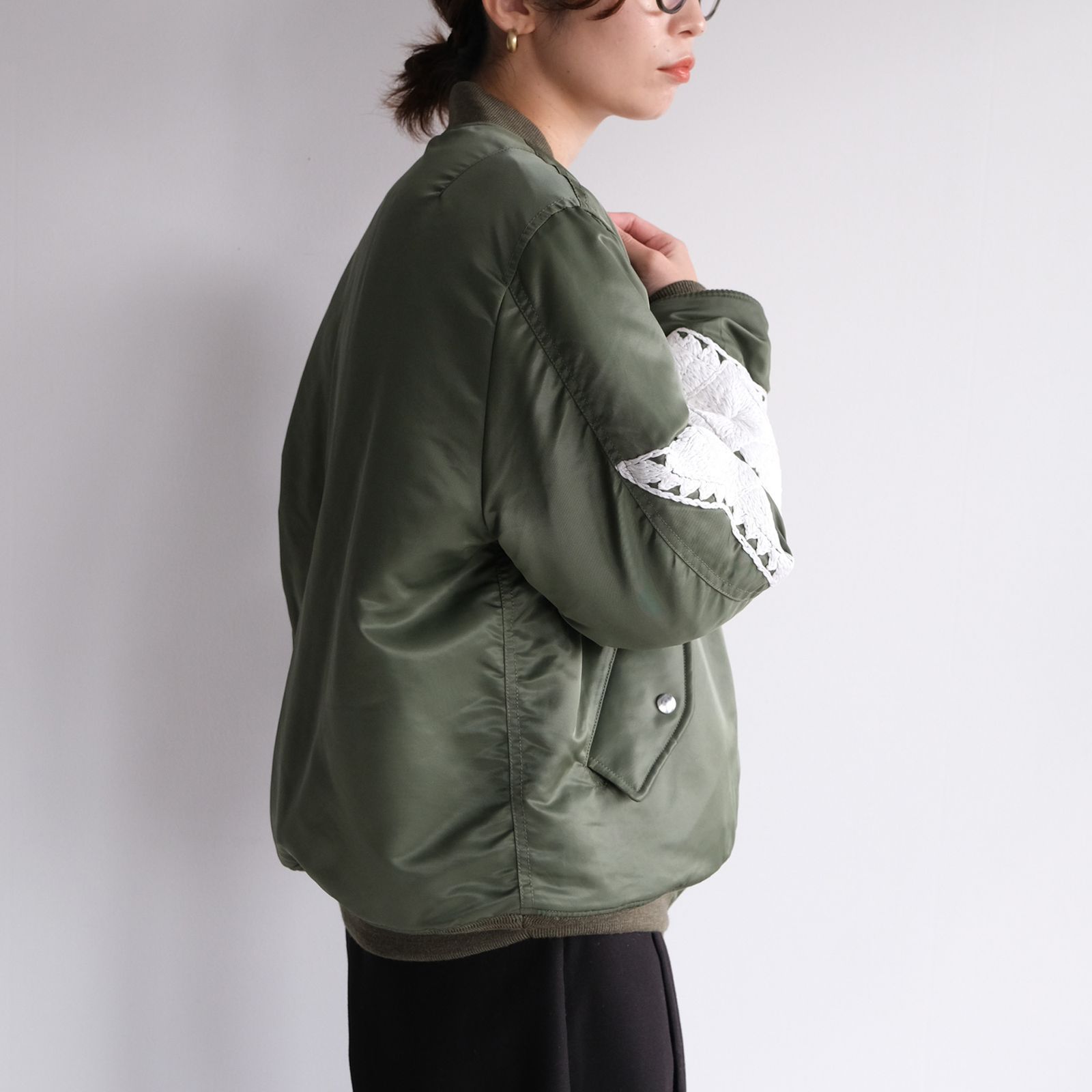 NOMARHYTHM TEXTILE - The Craft Hand Embroidery Flight Jacket