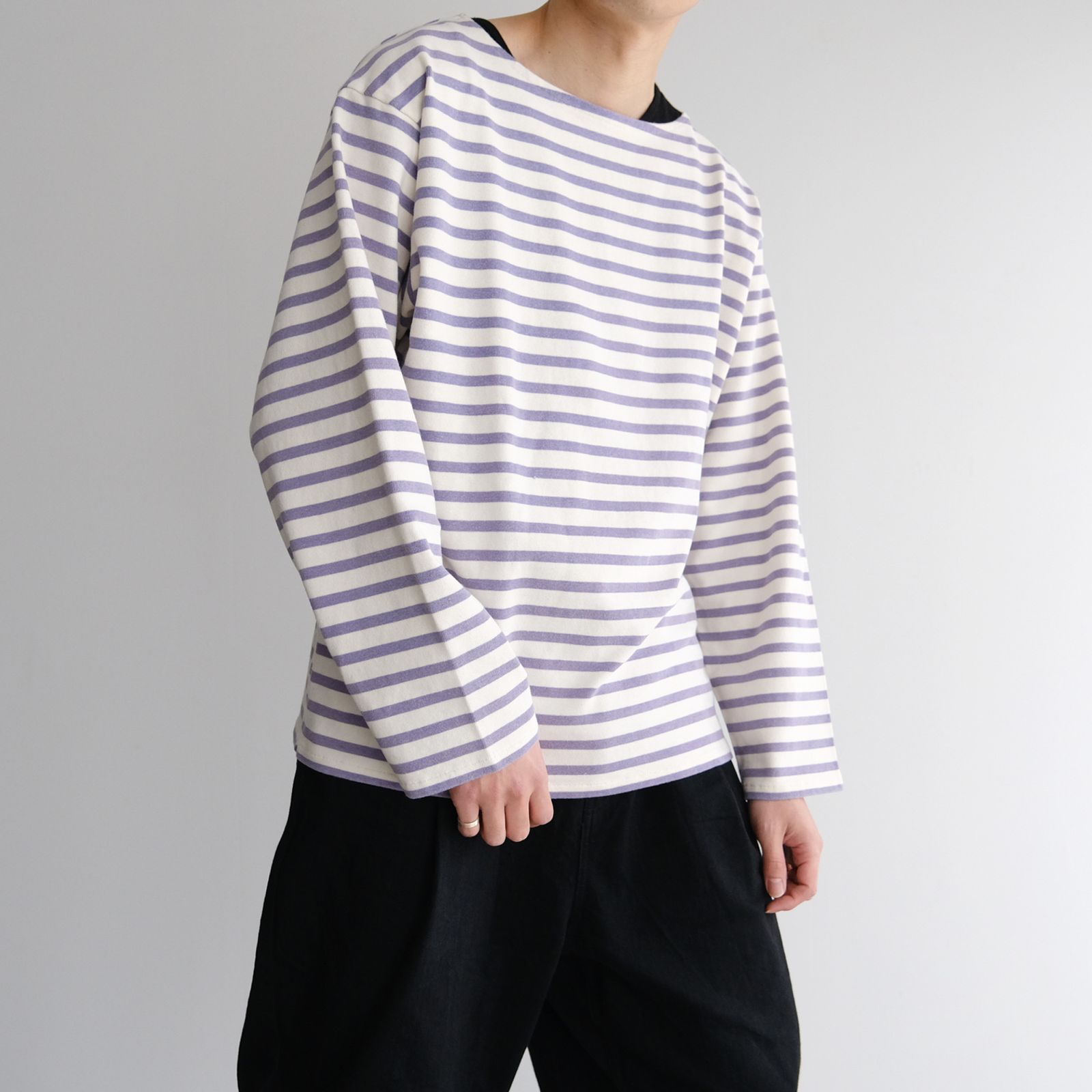 Long Sleeve Border Tee -Tシャツ-（Blue / ブルー）