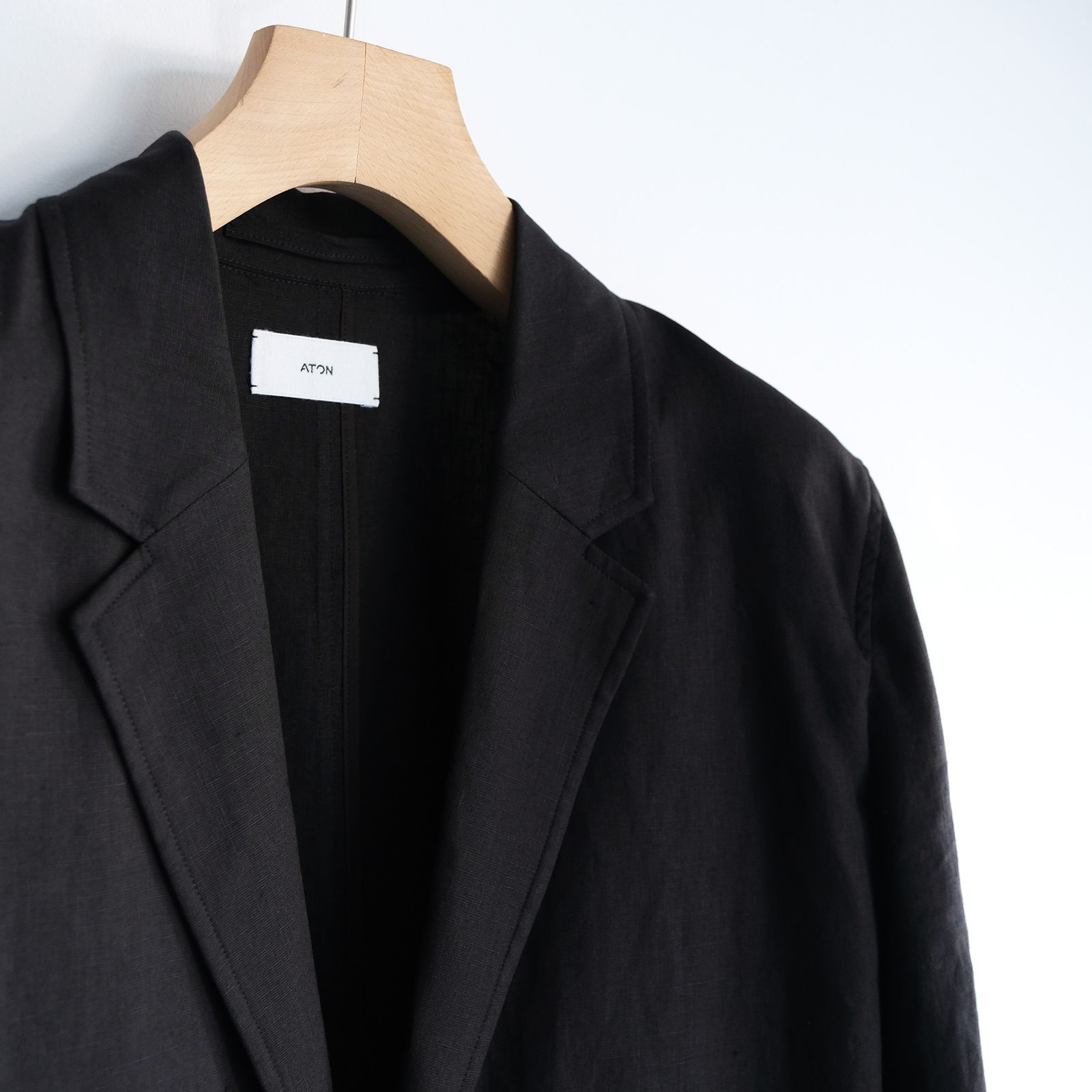 Silk Linen Mixing Tailored Jacket -テーラードジャケット-（Black / ブラック）