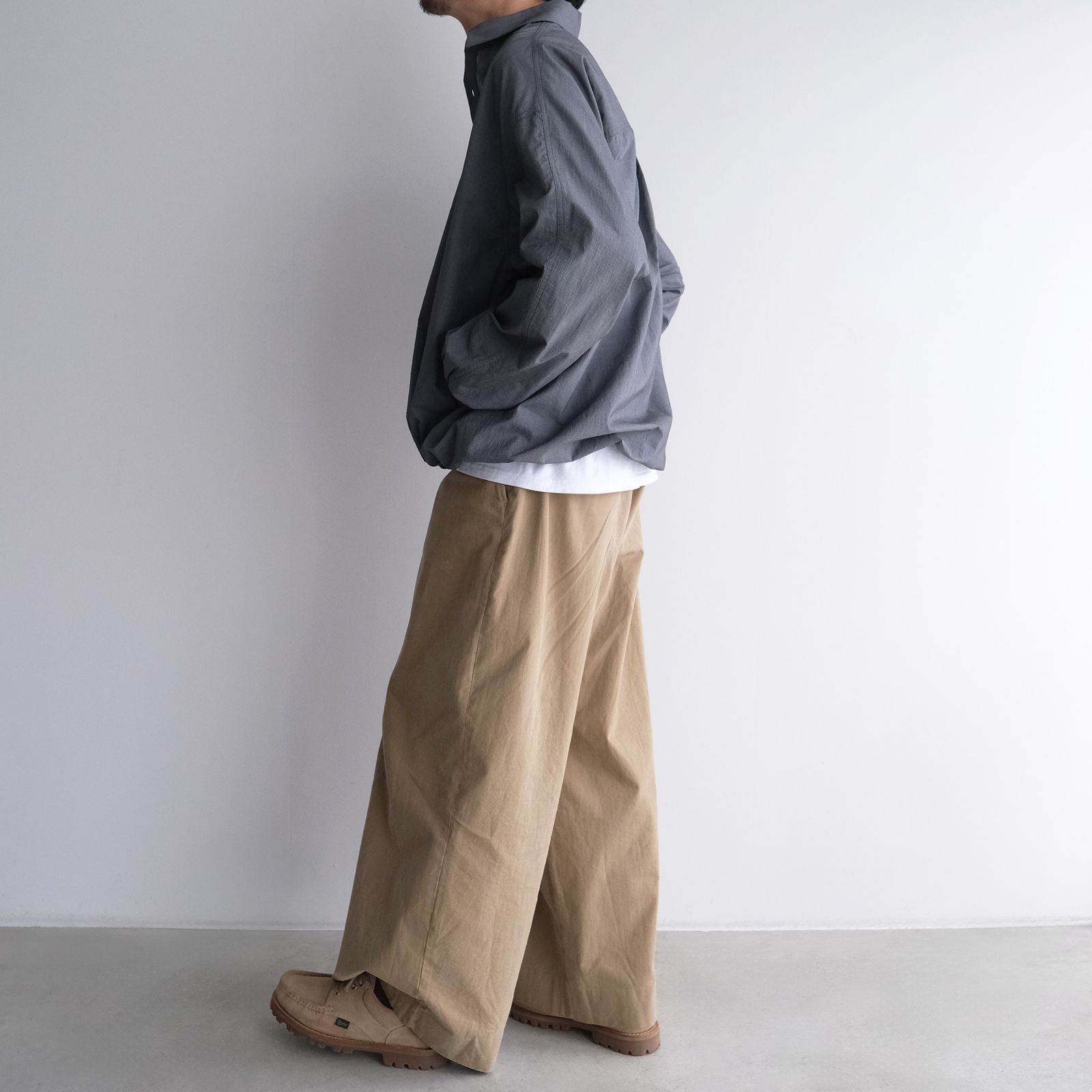 Seersucker Pullover Shirt -シャツ-（Gray / グレー）GU261-50445