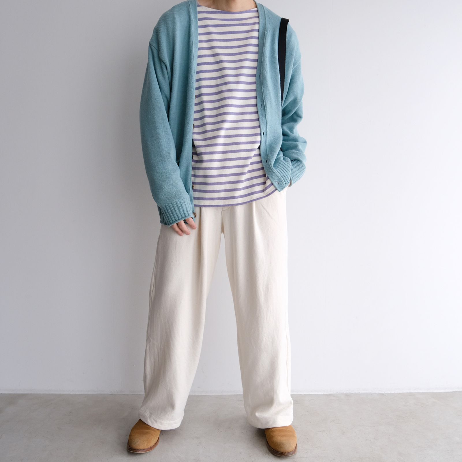 Long Sleeve Border Tee -Tシャツ-（Blue / ブルー）