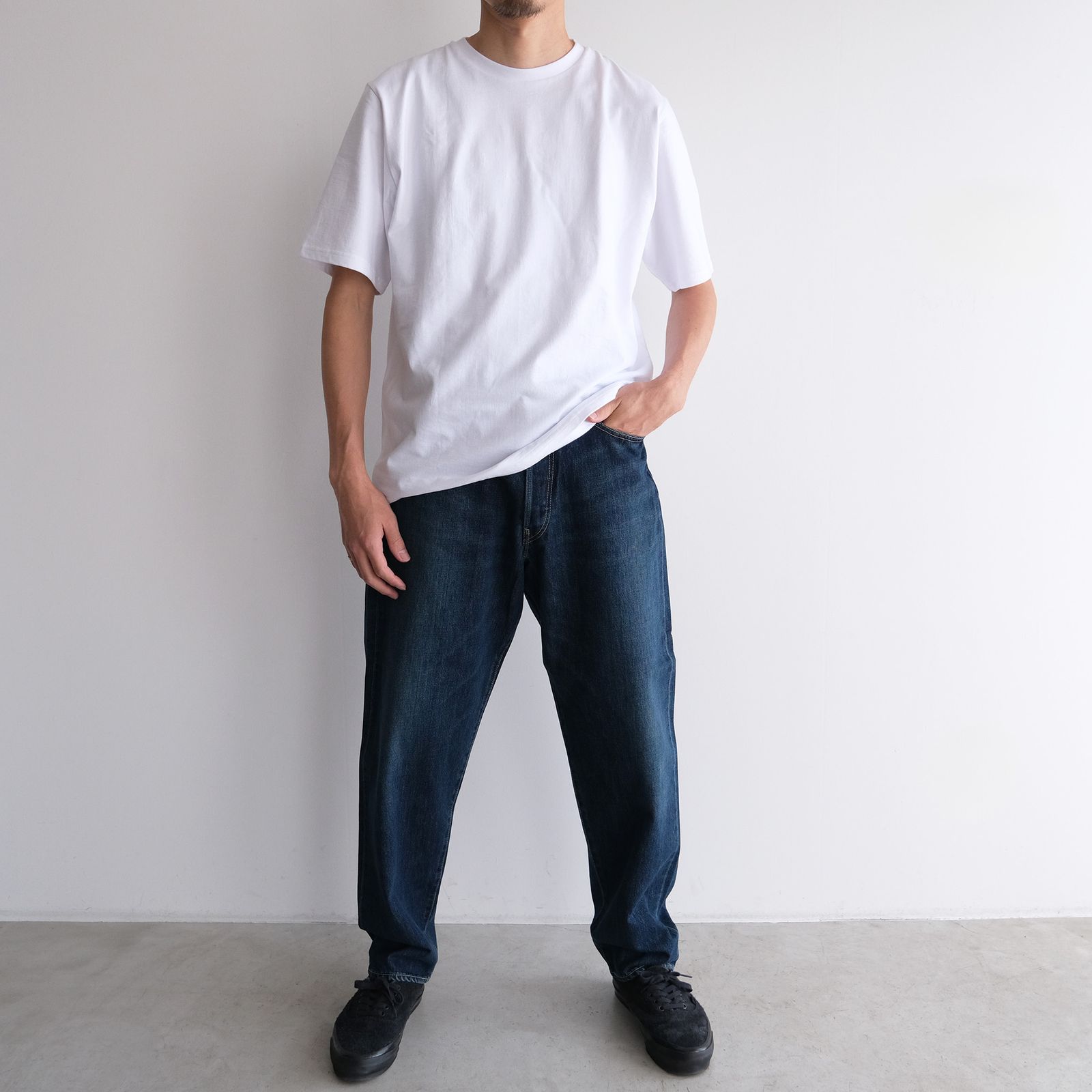 Selvage Denim Five Pocket Tapered Pants -パンツ-（Indigo Dark Fade / インディゴダークフェード）