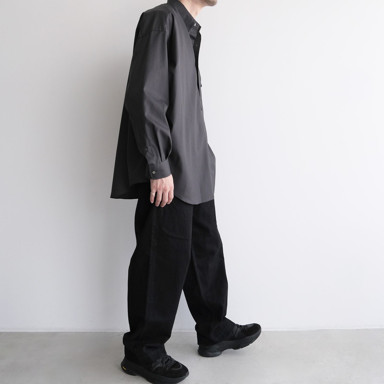 Easy Care Poplin L/S Oversized B.D Shirt -シャツ-（Gray / グレー）GM263-50620