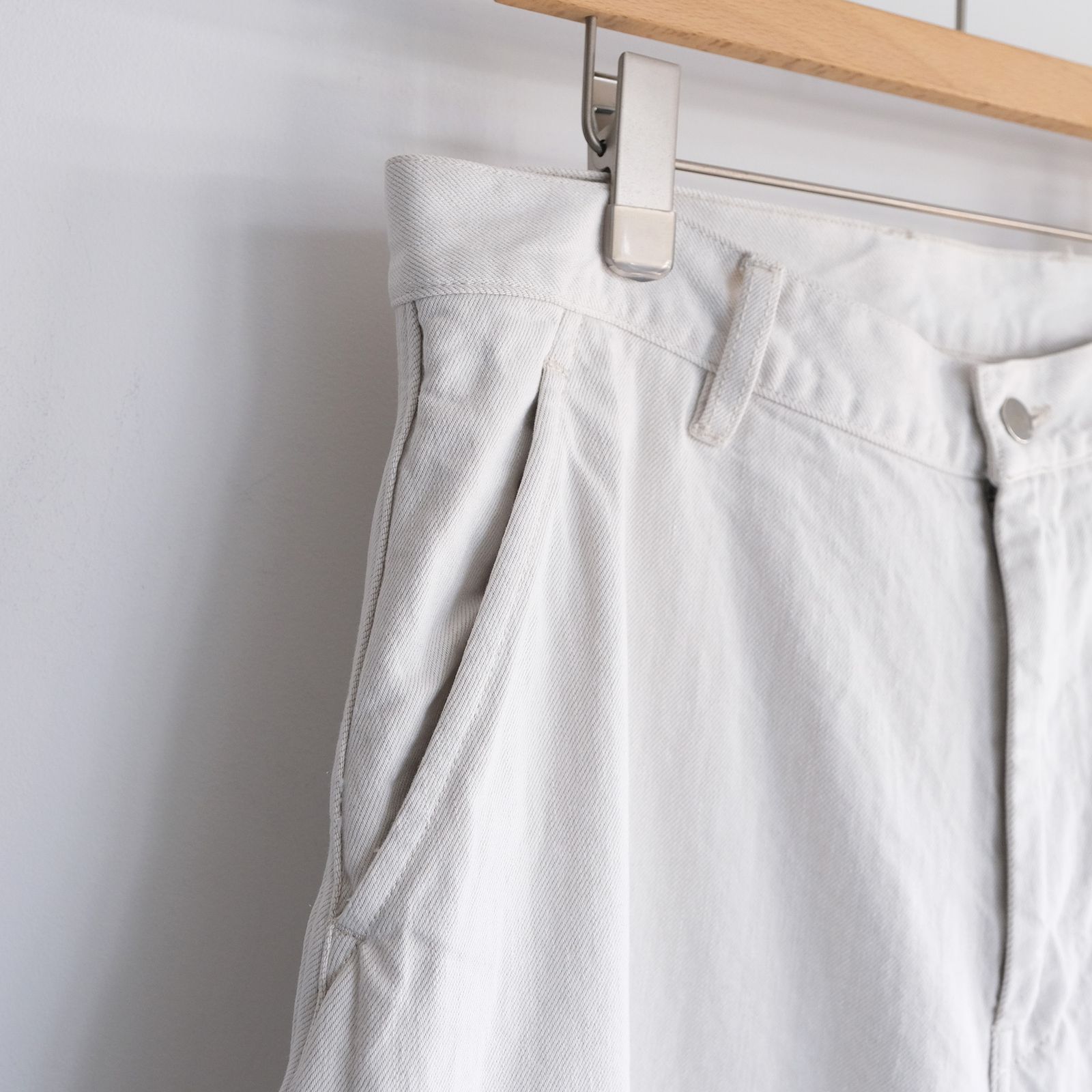 Cotton Denim - Wide Pants -パンツ-（L.Beige / ライトベージュ）