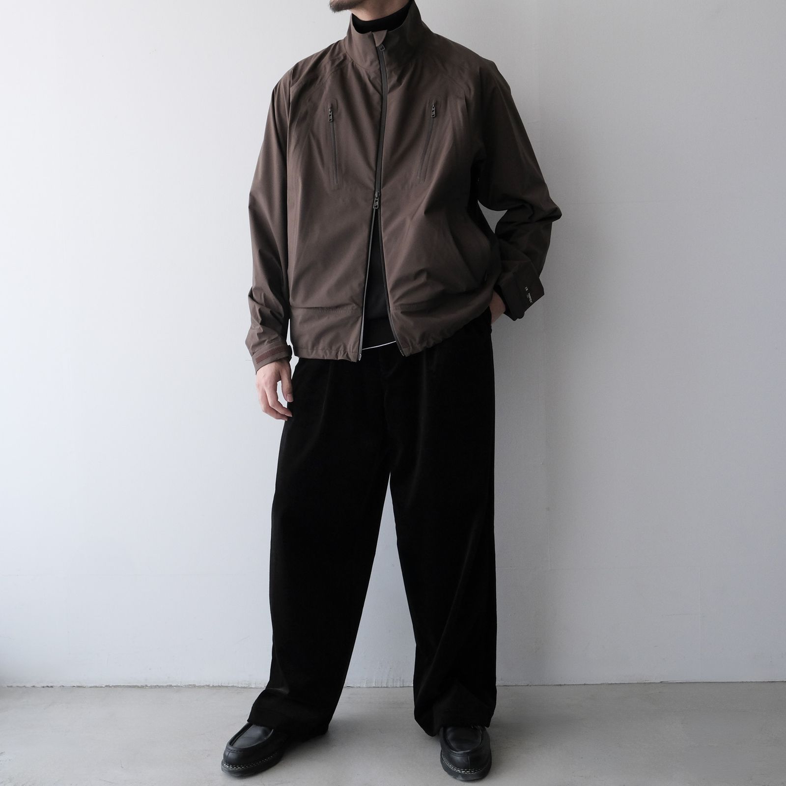 Partex Stand-Collar Shell -ブルゾン-（Brown / ブラウン）