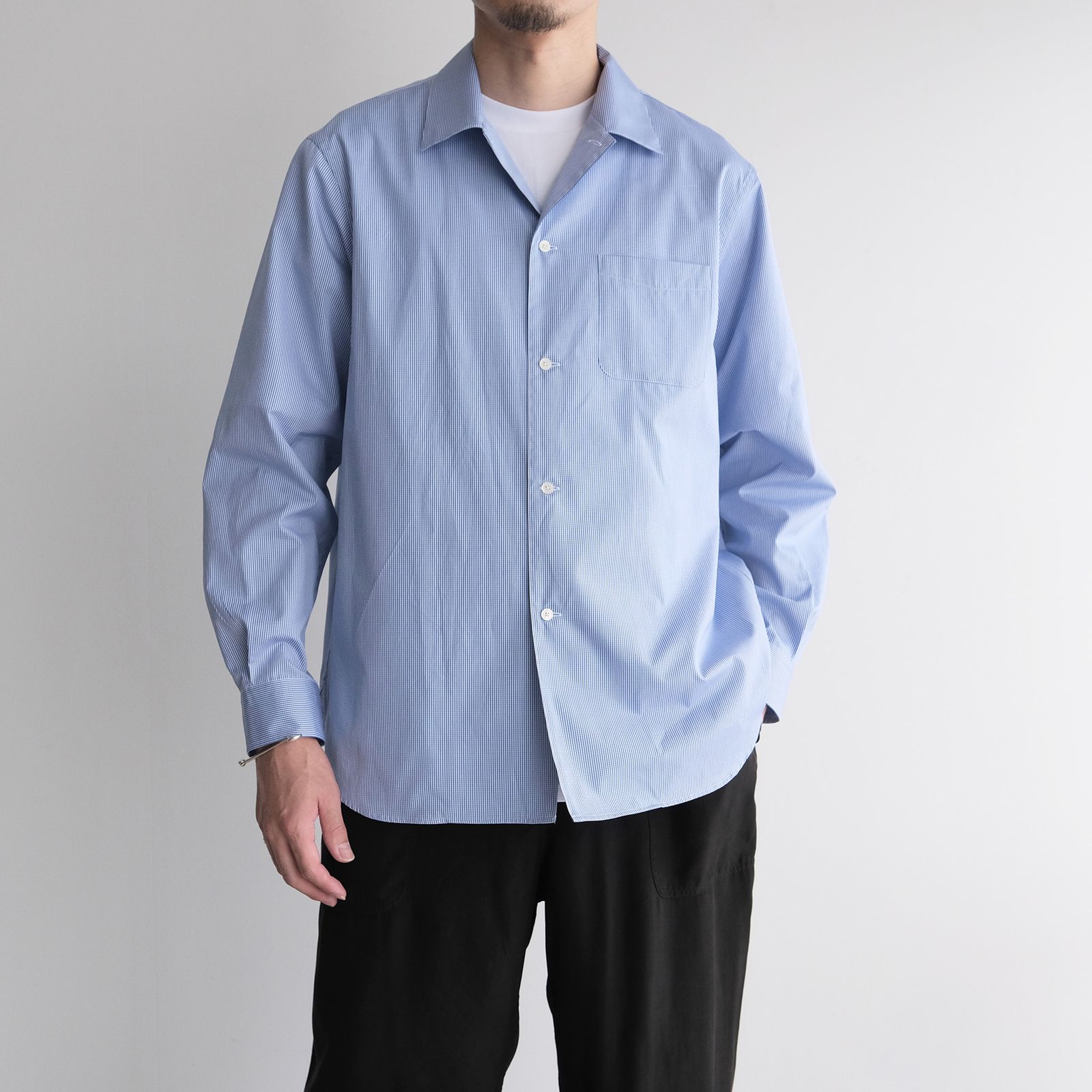 L/S Dress Shirts -シャツ-（Blue / ブルー）