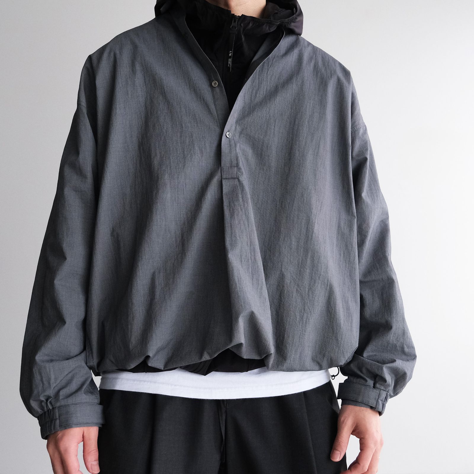 Seersucker Pullover Shirt -シャツ-（Gray / グレー）GU261-50445