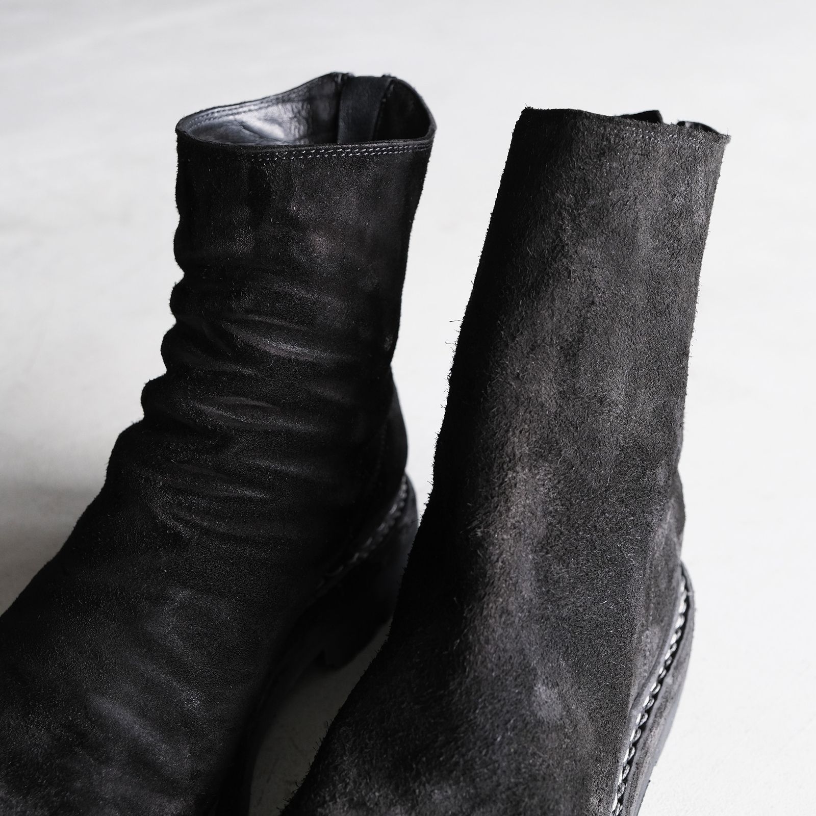 796V_N Horse Reverse Back Zip Boot -ブーツ-（Black / ブラック）