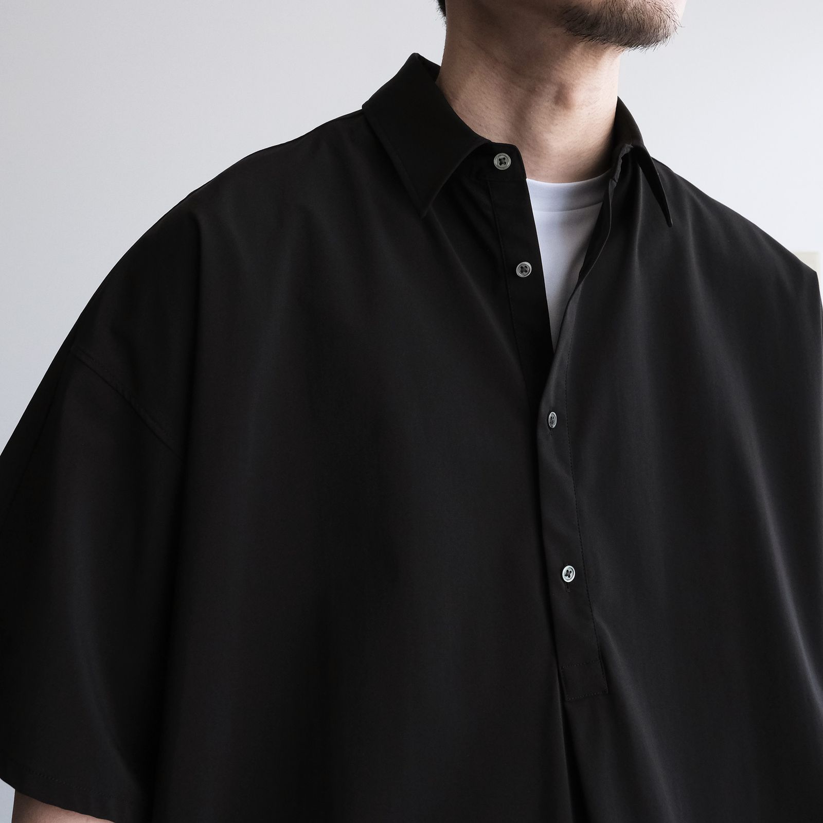 Flex Tricot S/S Pullover Shirt -シャツ-（Black / ブラック）GM262-50018
