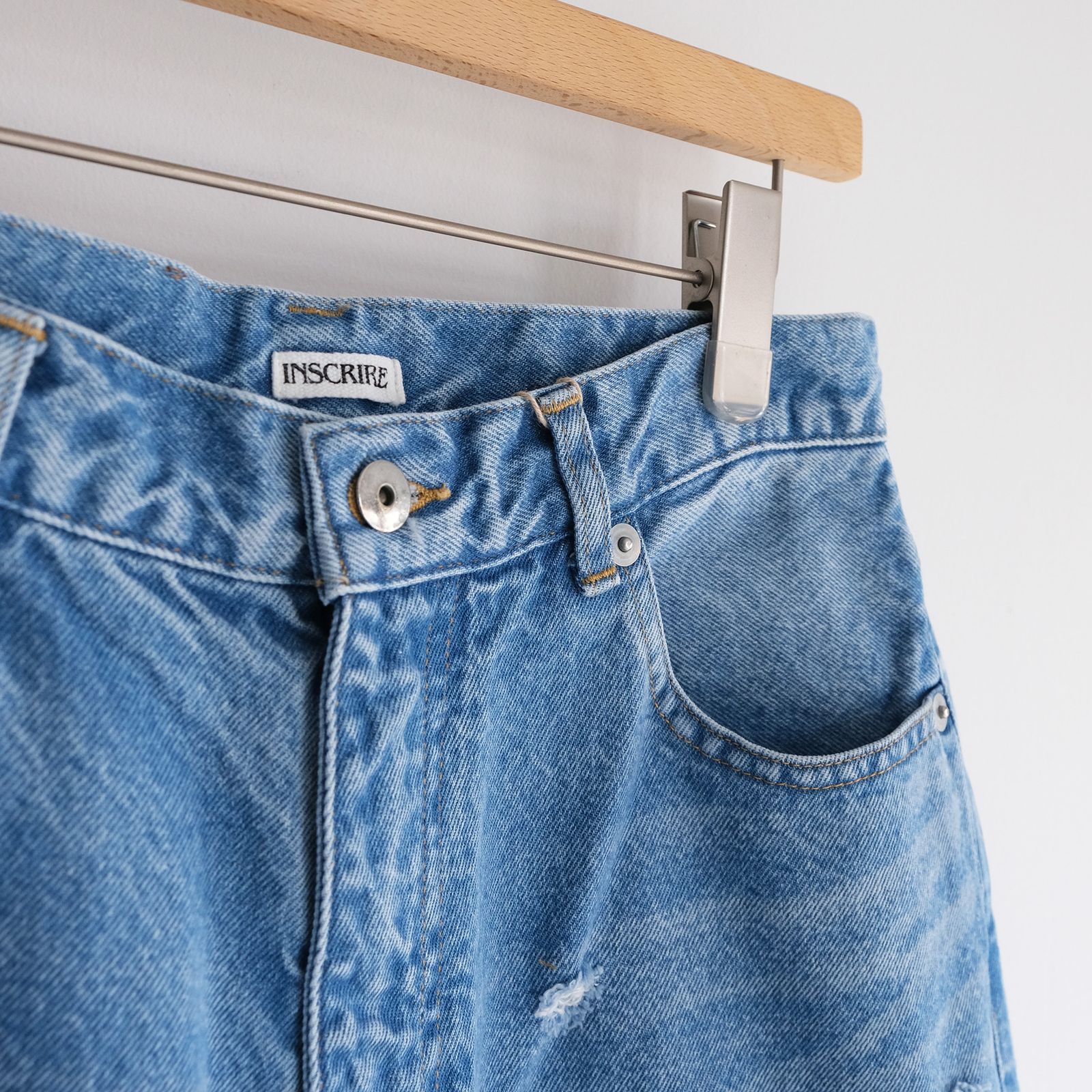 Dot Hole Denim Pants -デニム-（Blue Used / ブルー ユーズド）