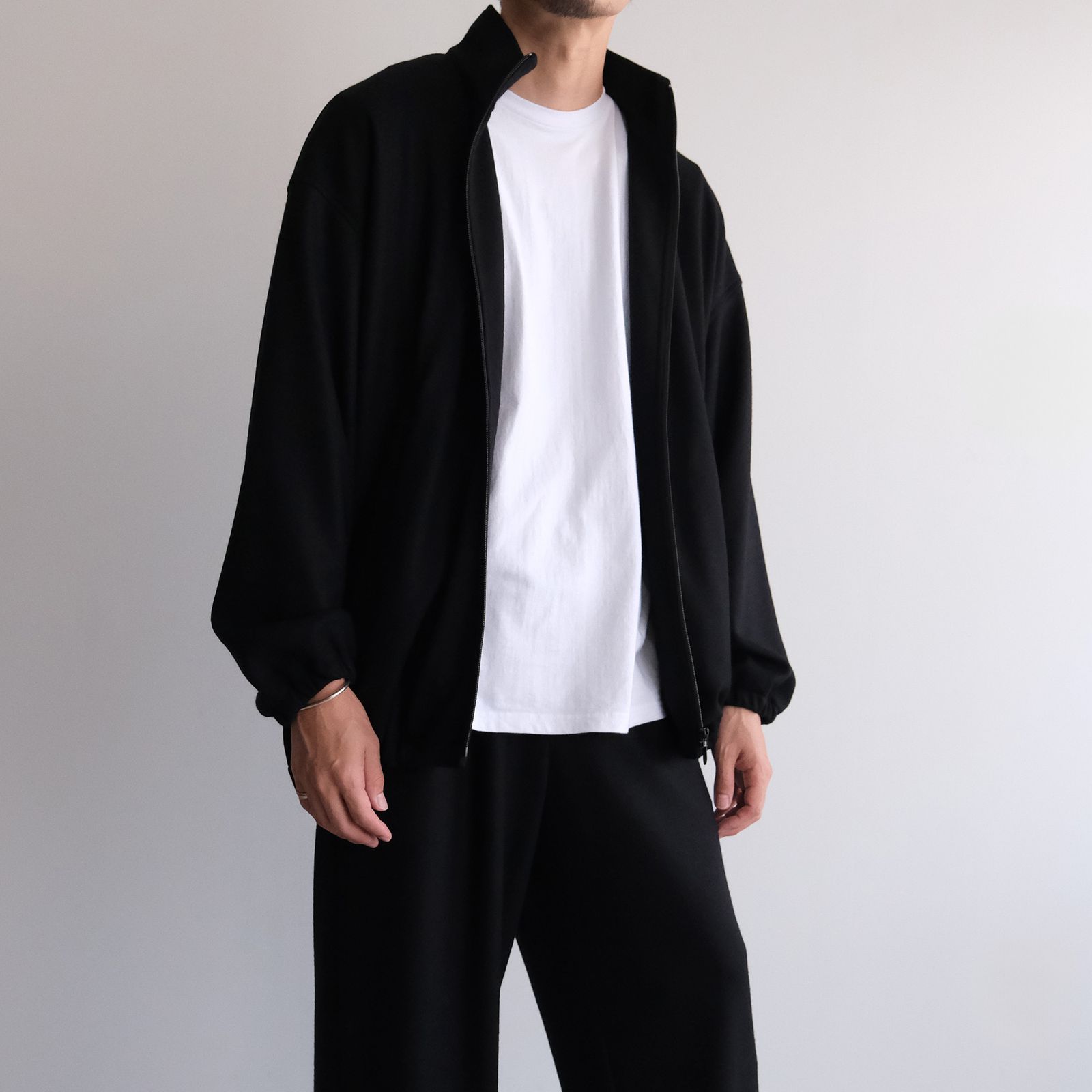 Wool Smooth Flannel Track Blouson -ブルゾン-（Black / ブラック）GU253-30220B