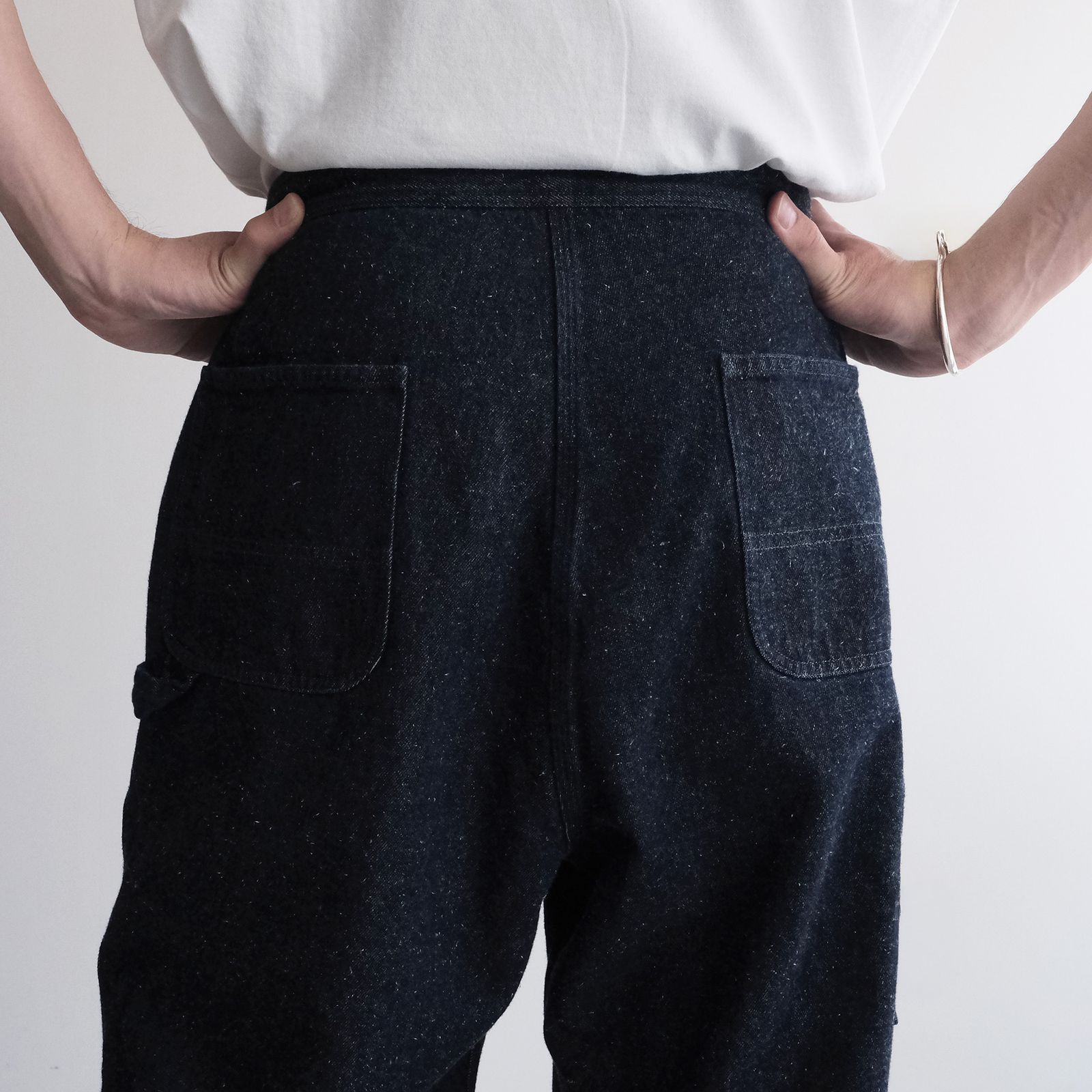 Silk Denim Belted Pants -デニム-（Indigo / インディゴ）