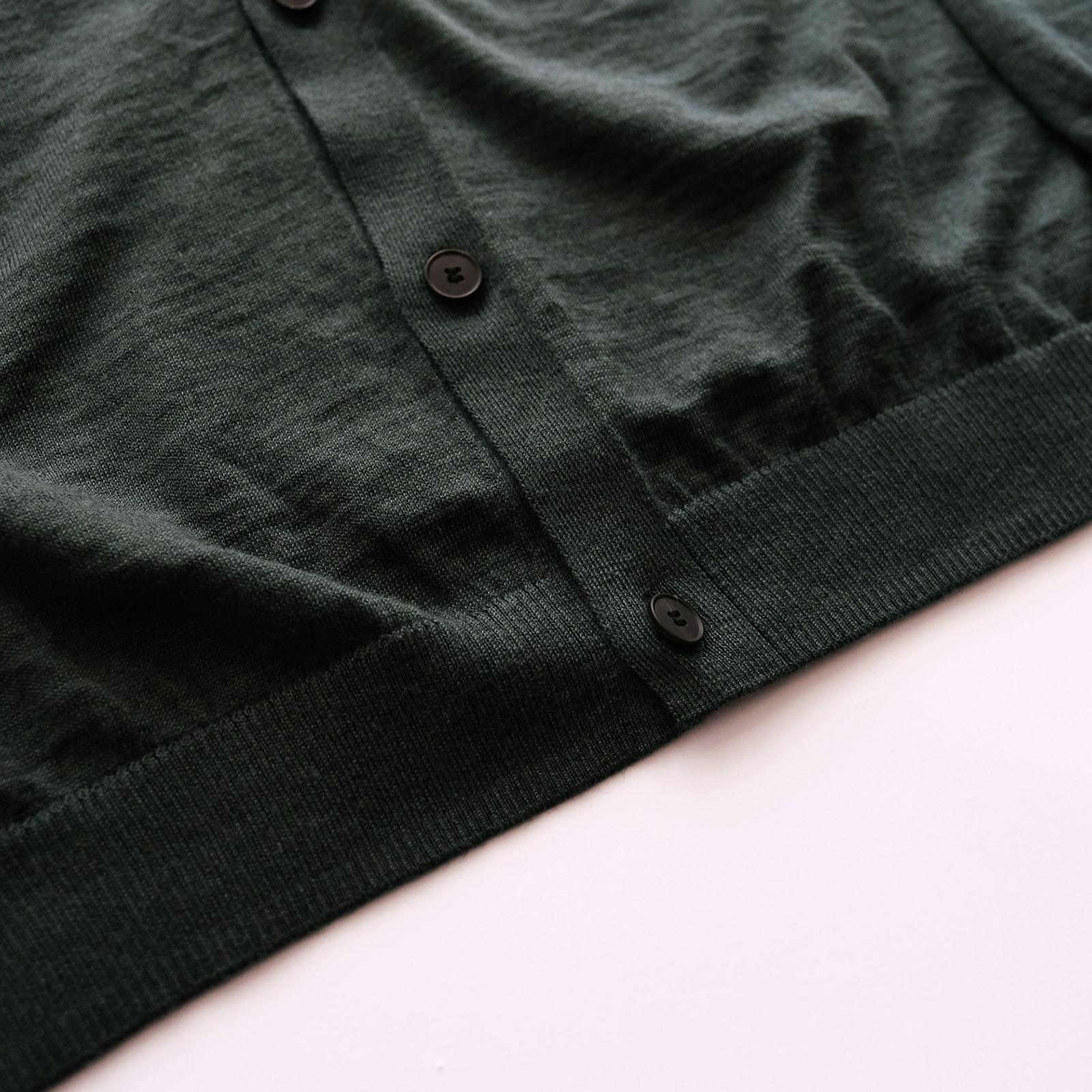 Ramie Cashimere V-Neck Knit Cardigan -ニット-（Green / グリーン）