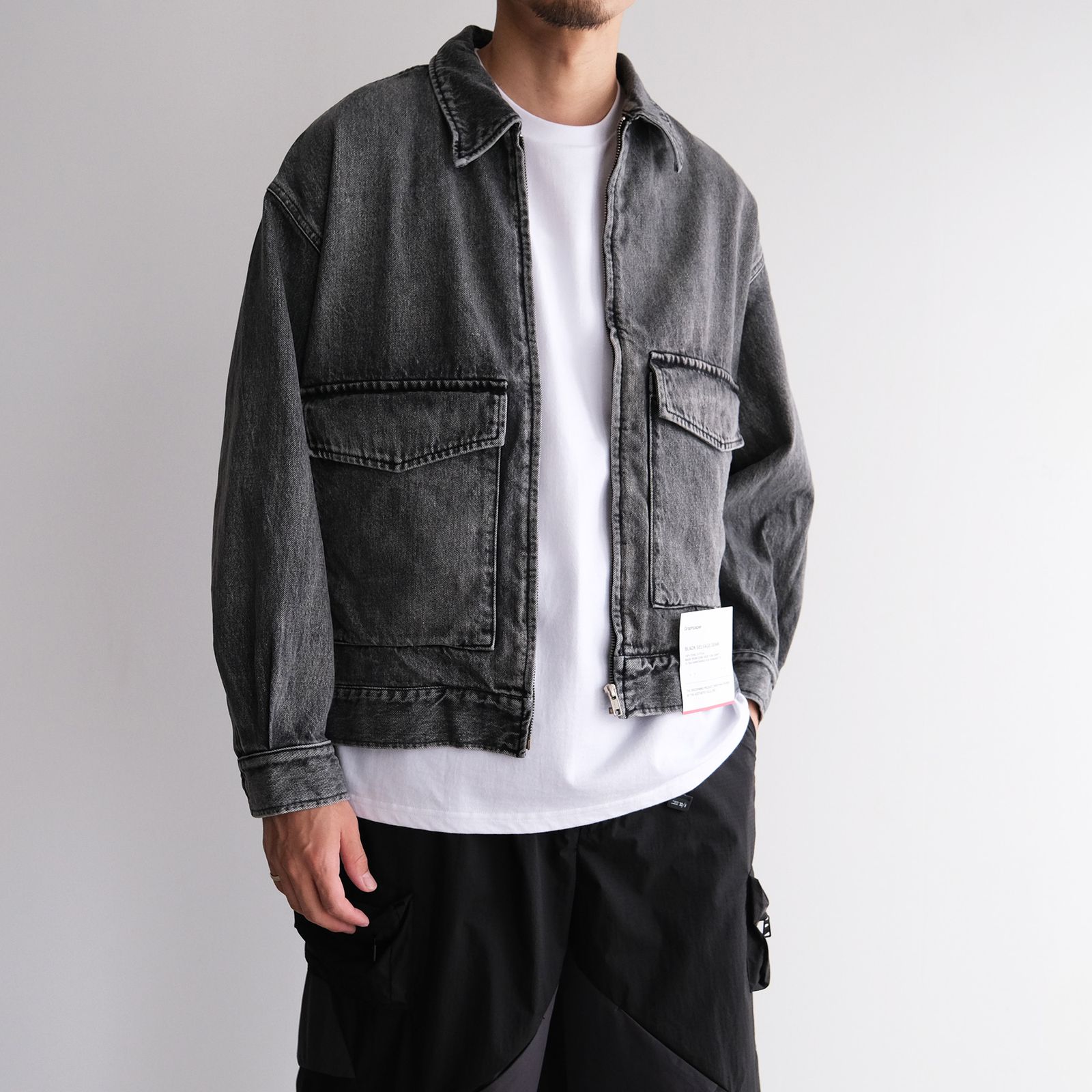 Selvage Denim Zip Jacket -デニムジャケット-（Black Light Fade / ブラックライトフェイド）