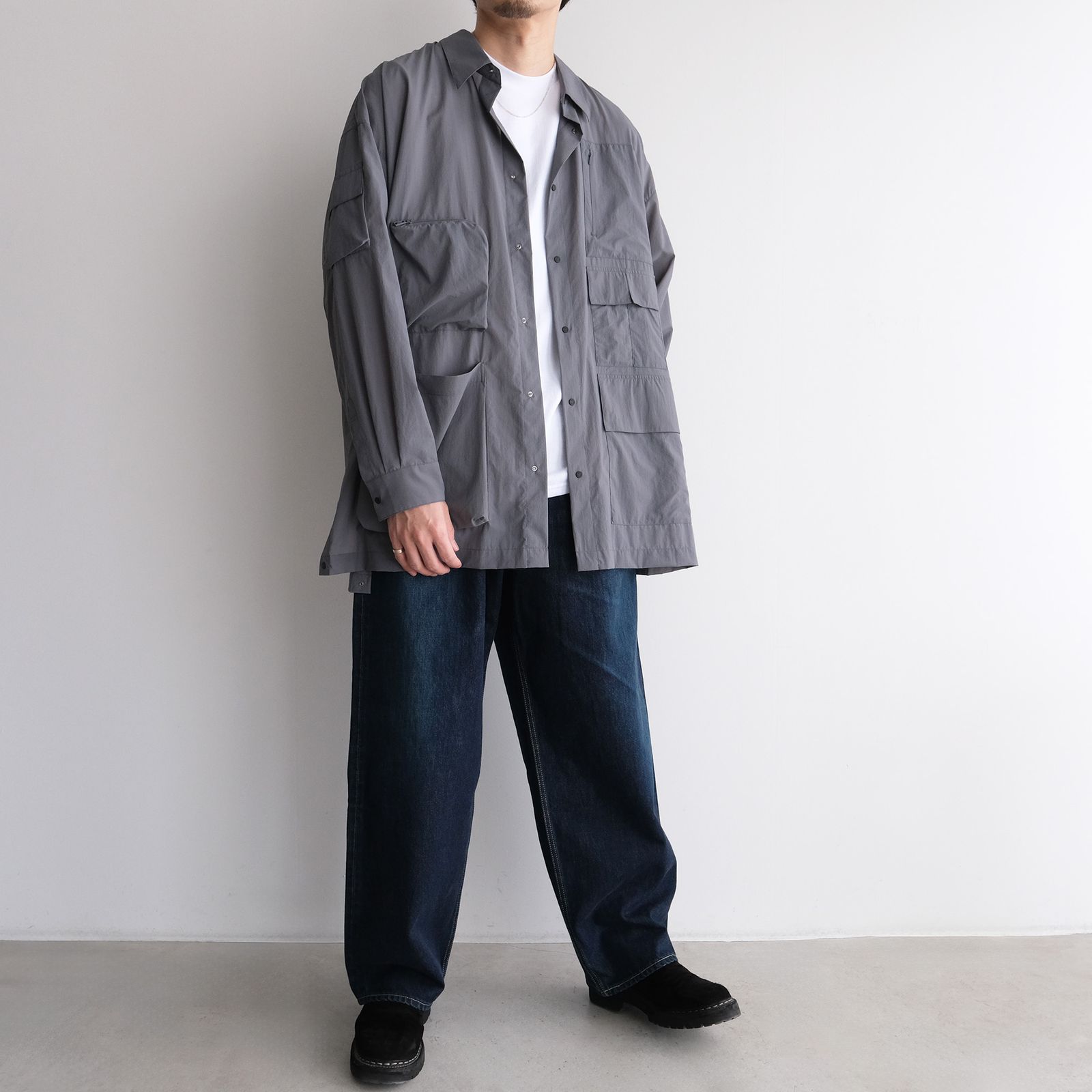 Pertex Utility Longline Shirt -シャツ-（Gray / グレー）