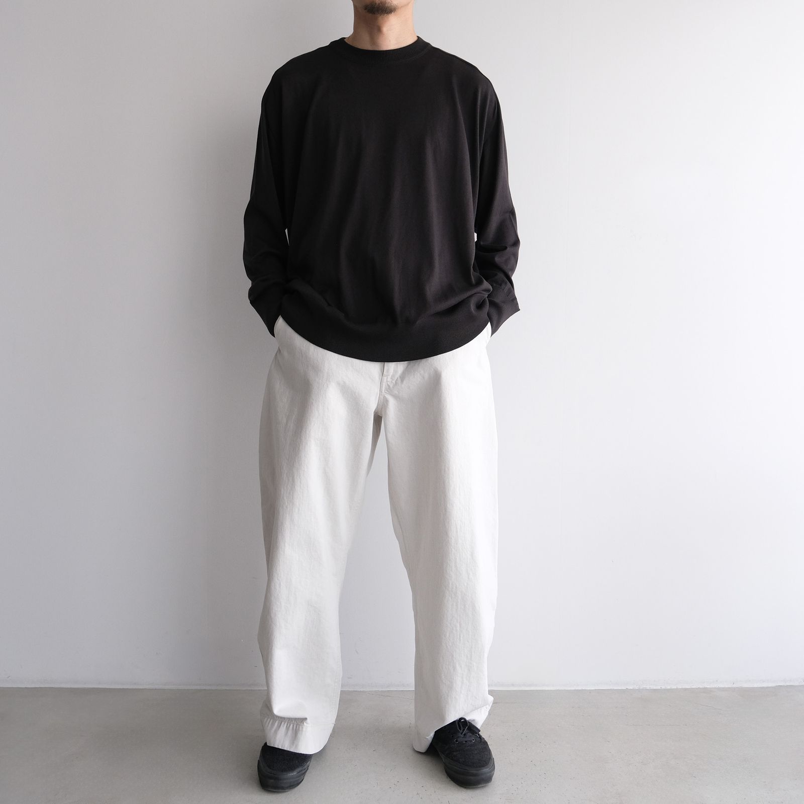 Crew Neck Knit -ニット-（Charcoal / チャコール）