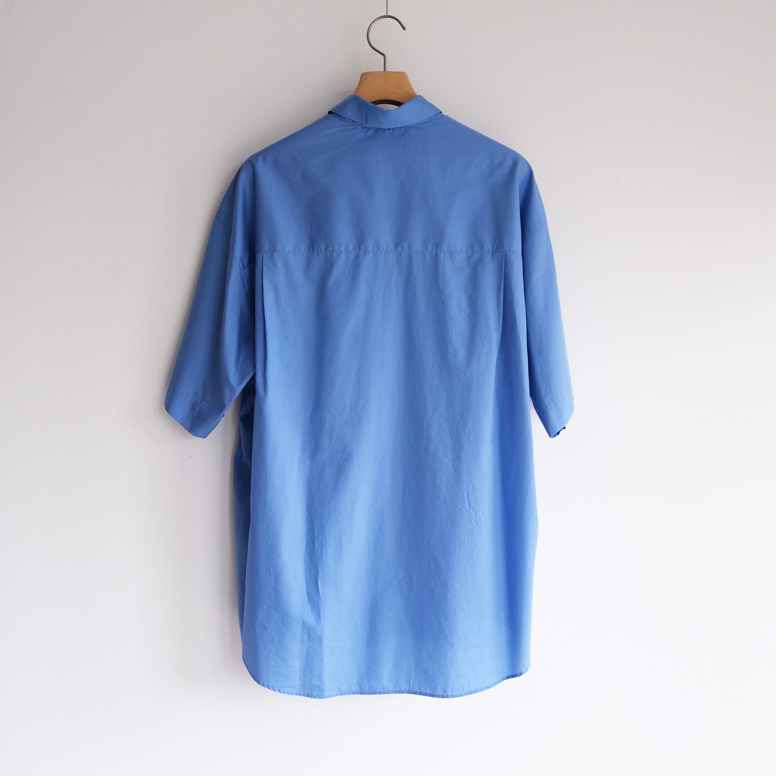 Broad S/S Oversized Regular Collar Shirt -シャツ-（Blue / ブルー）GM261-50003B