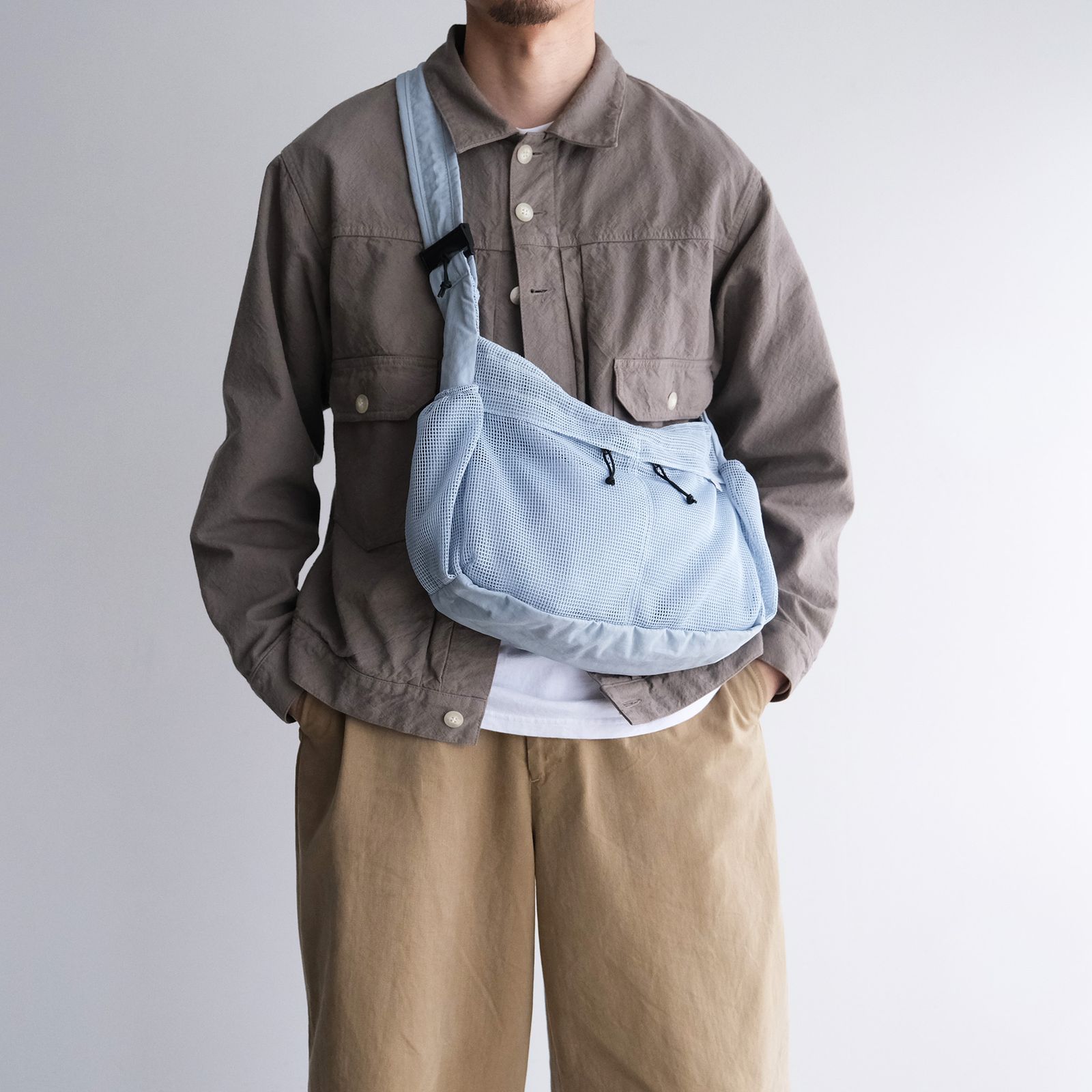 Mesh Shoulder Bag -バッグ-（Blue / ブルー）