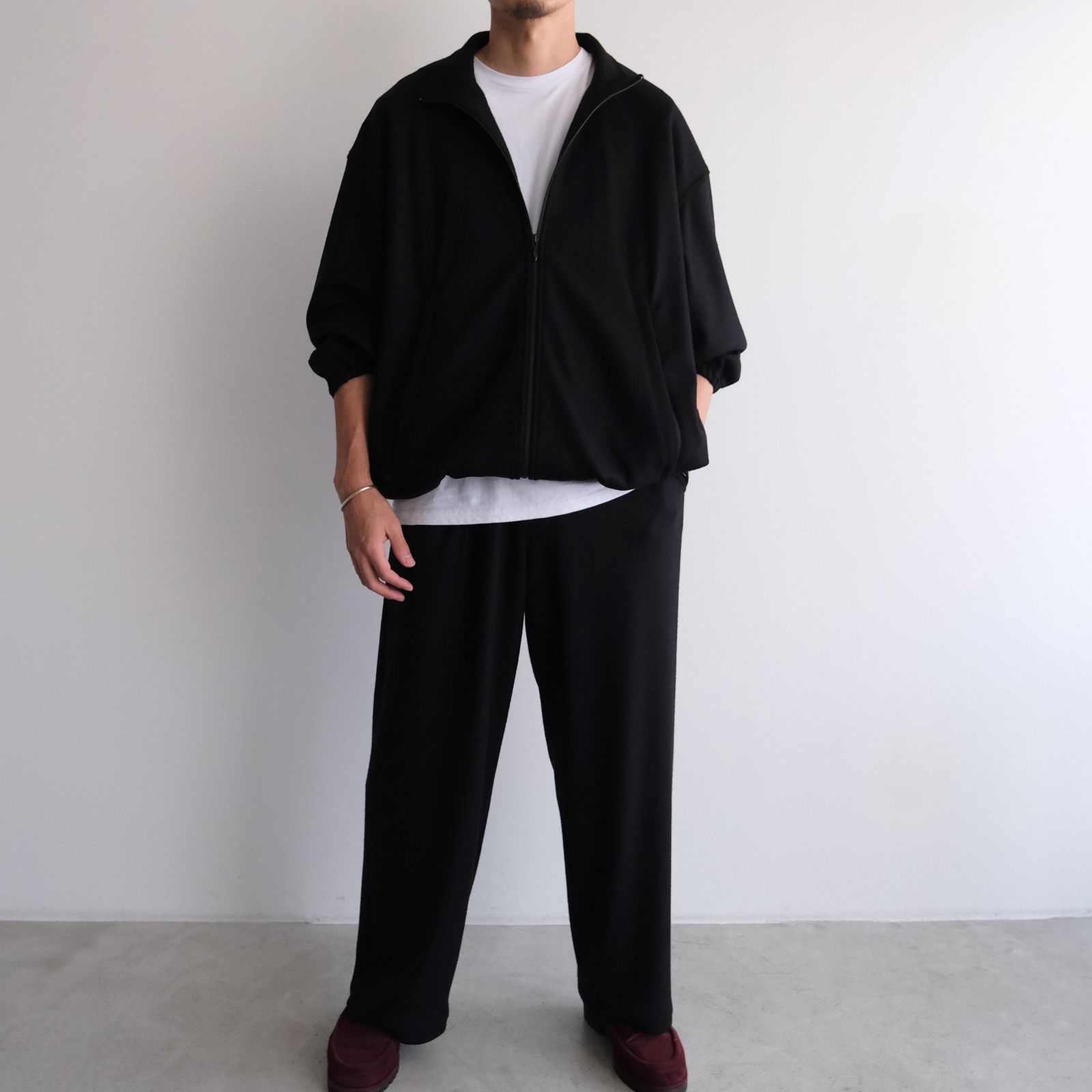 Wool Smooth Flannel Track Blouson -ブルゾン-（Black / ブラック）GU253-30220B