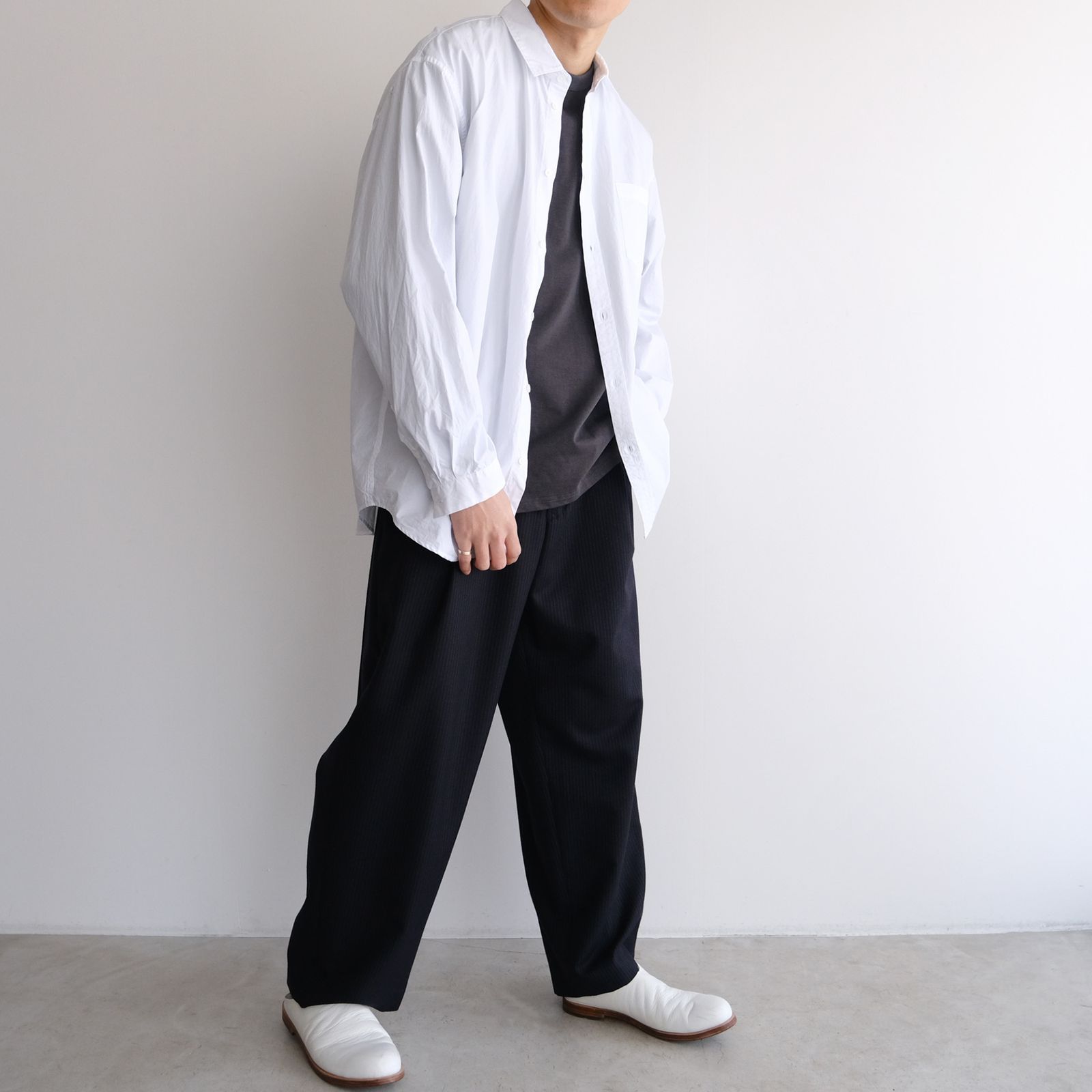 ATON - Suvin Broad Washed Shirt -シャツ-（White / ホワイト
