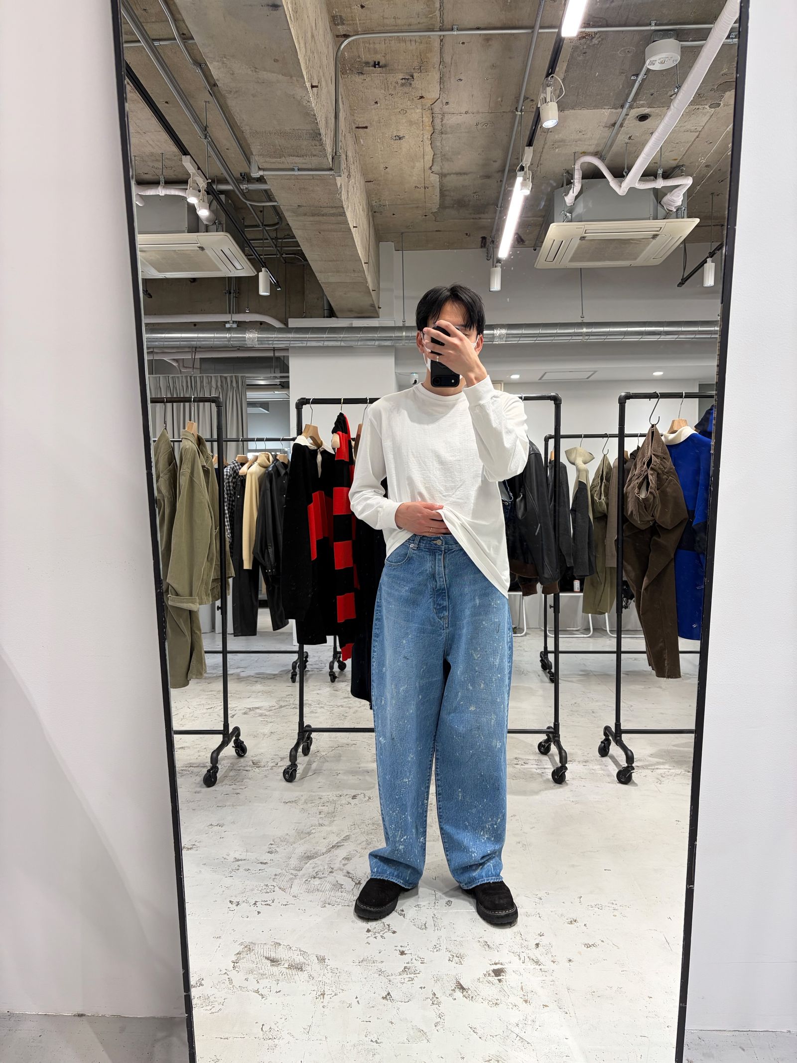 Baggy 5 pocket Pants -デニム-（Blue Used Print / ブルーユーズドプリント）