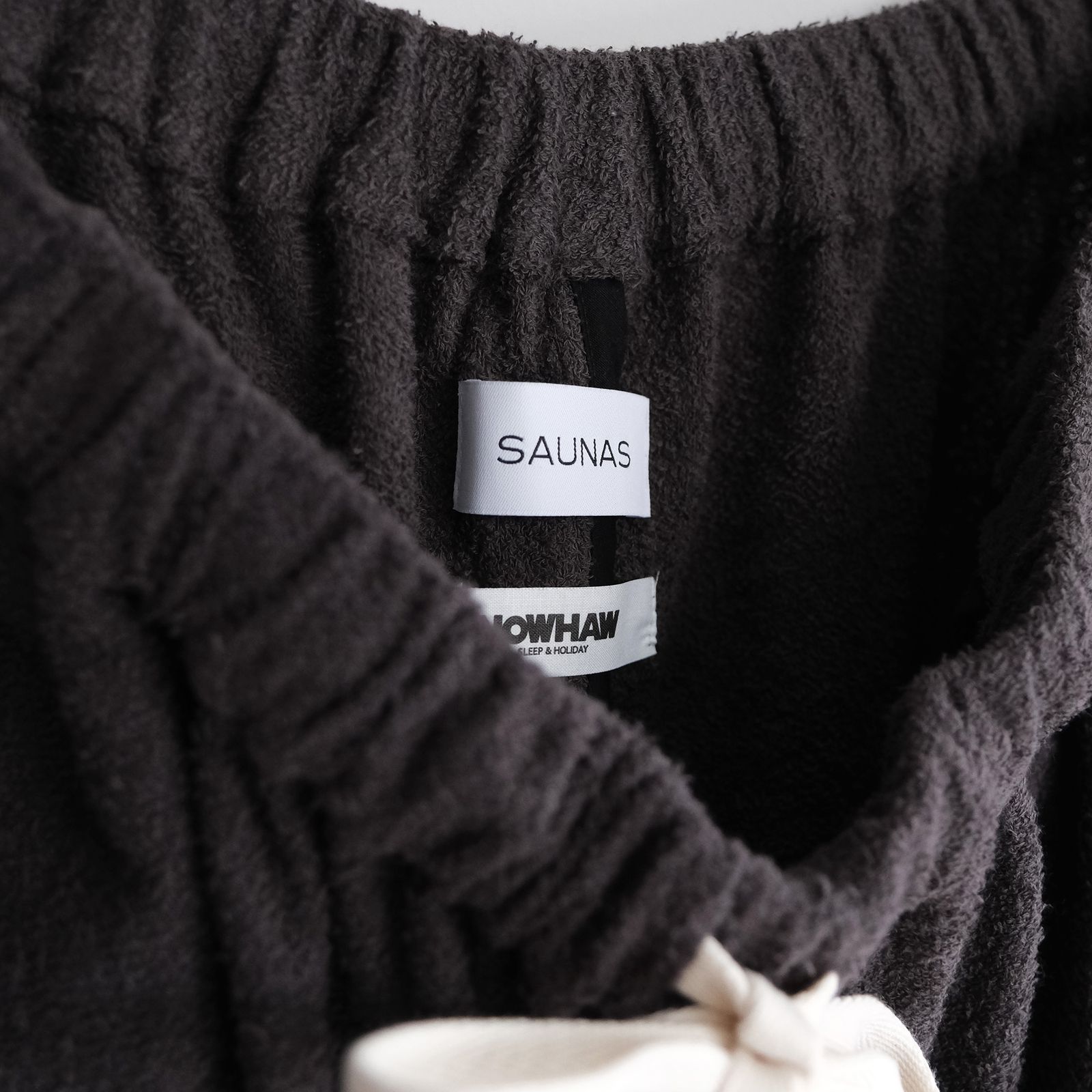 SAUNAS"サ"Towel Cloth Wide Easy Pants -パジャマ-（Charcoal Gray / チャコールグレー）