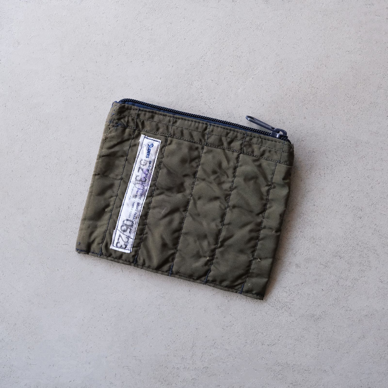 Vintage Brake Parachute Quilted Pouch -ポーチ-（Green / グリーン）