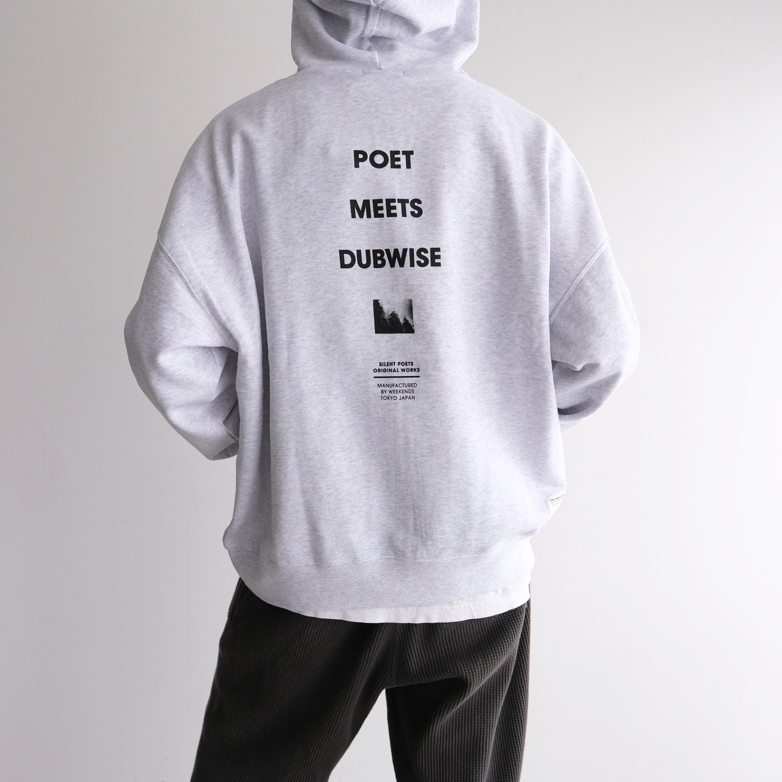 フーディのみ ennoy CREW HOODIE アッシュグレー POET MEETS DUBWISE - PMD Logo Oversized Zip Hoodie -パーカー