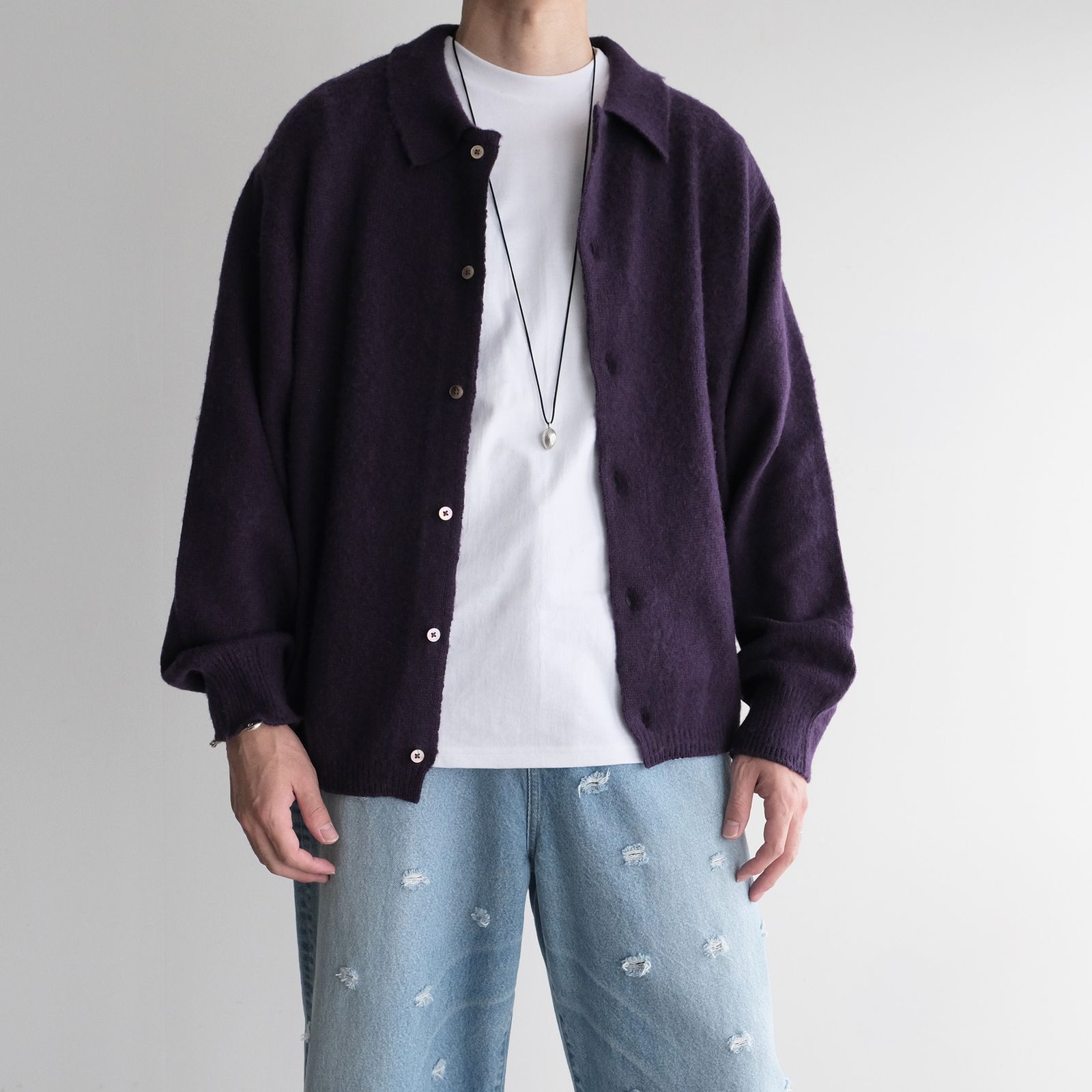 Knit Cardigan -カーディガン-（Purple / パープル）