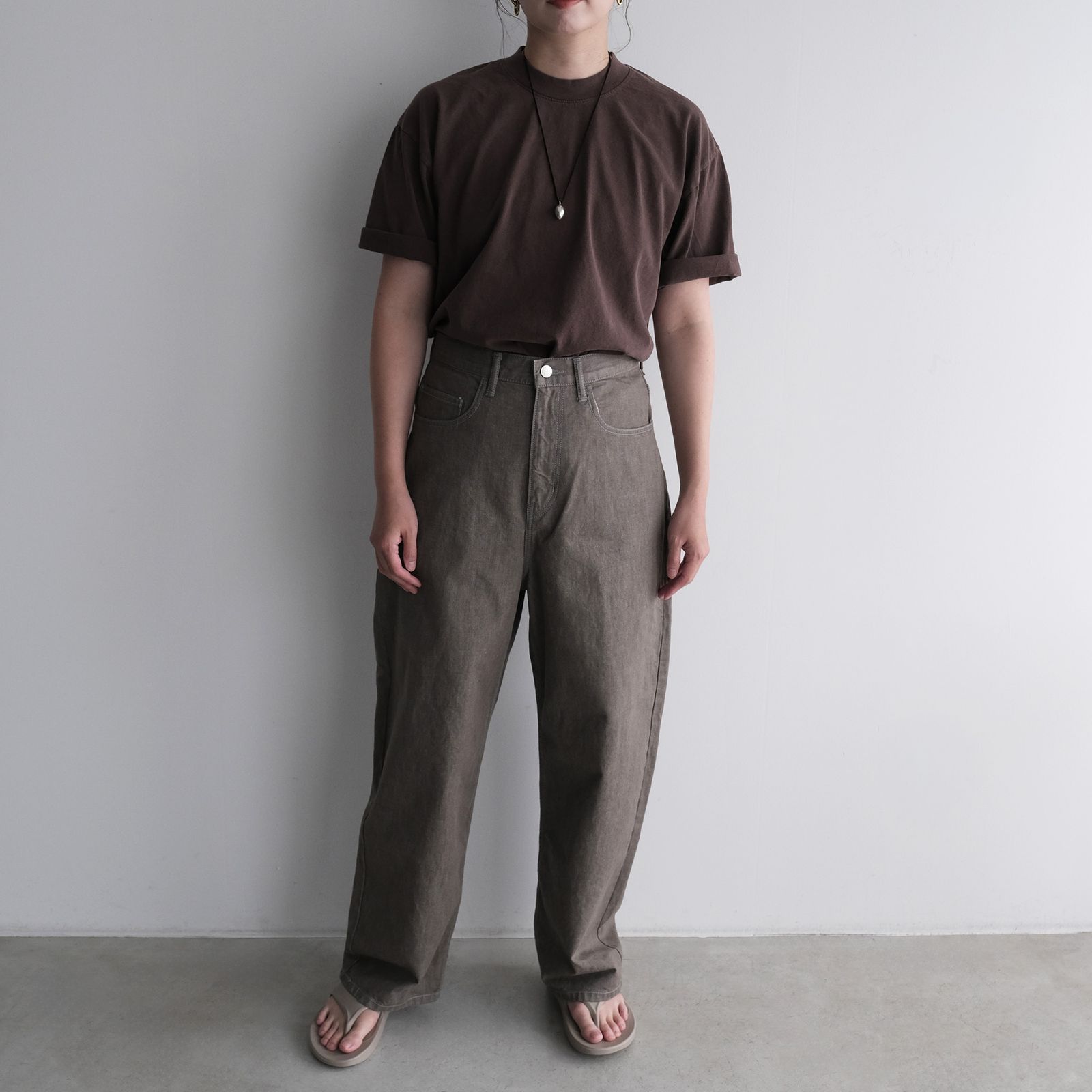 MINE Duct Tape T-Shirt / White Label STACK STORE 10th Anniversary Limited Color -Tシャツ-（PD Brown / ピグメントダイ ブラウン）