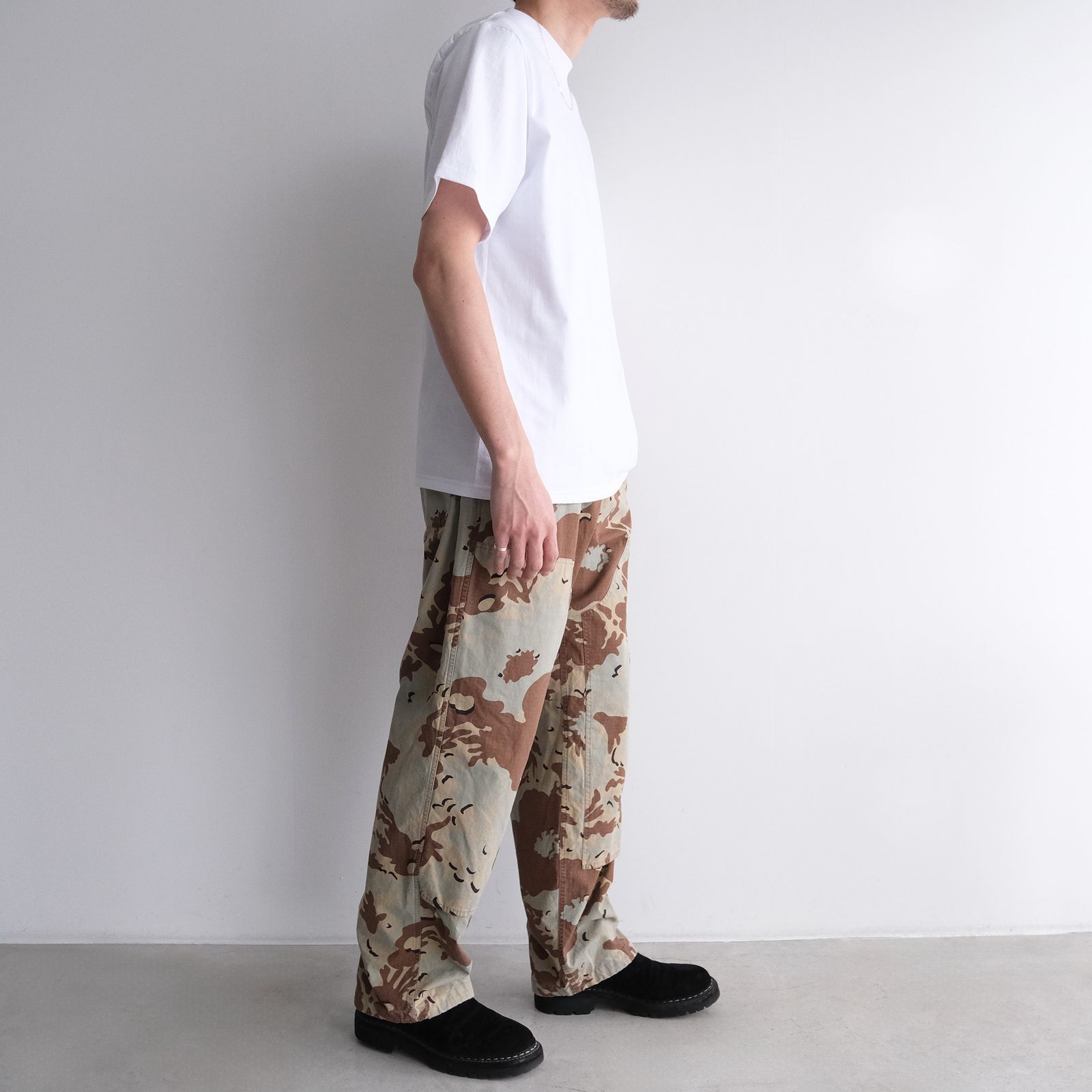 Camo Flower Double Knee Pants -パンツ-（Beige / ベージュ）