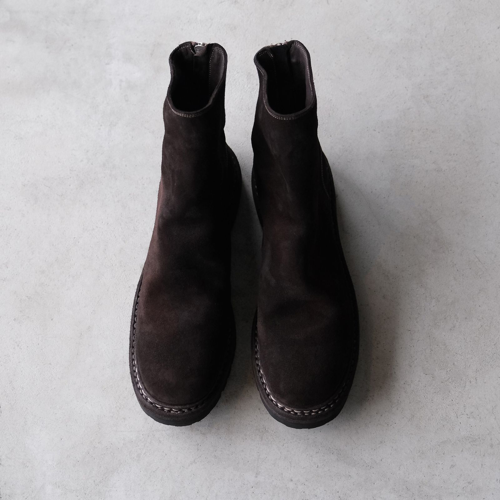 GUIDI - 796V_N Calf Reverse Shoes Back Zip Boot -ブーツ