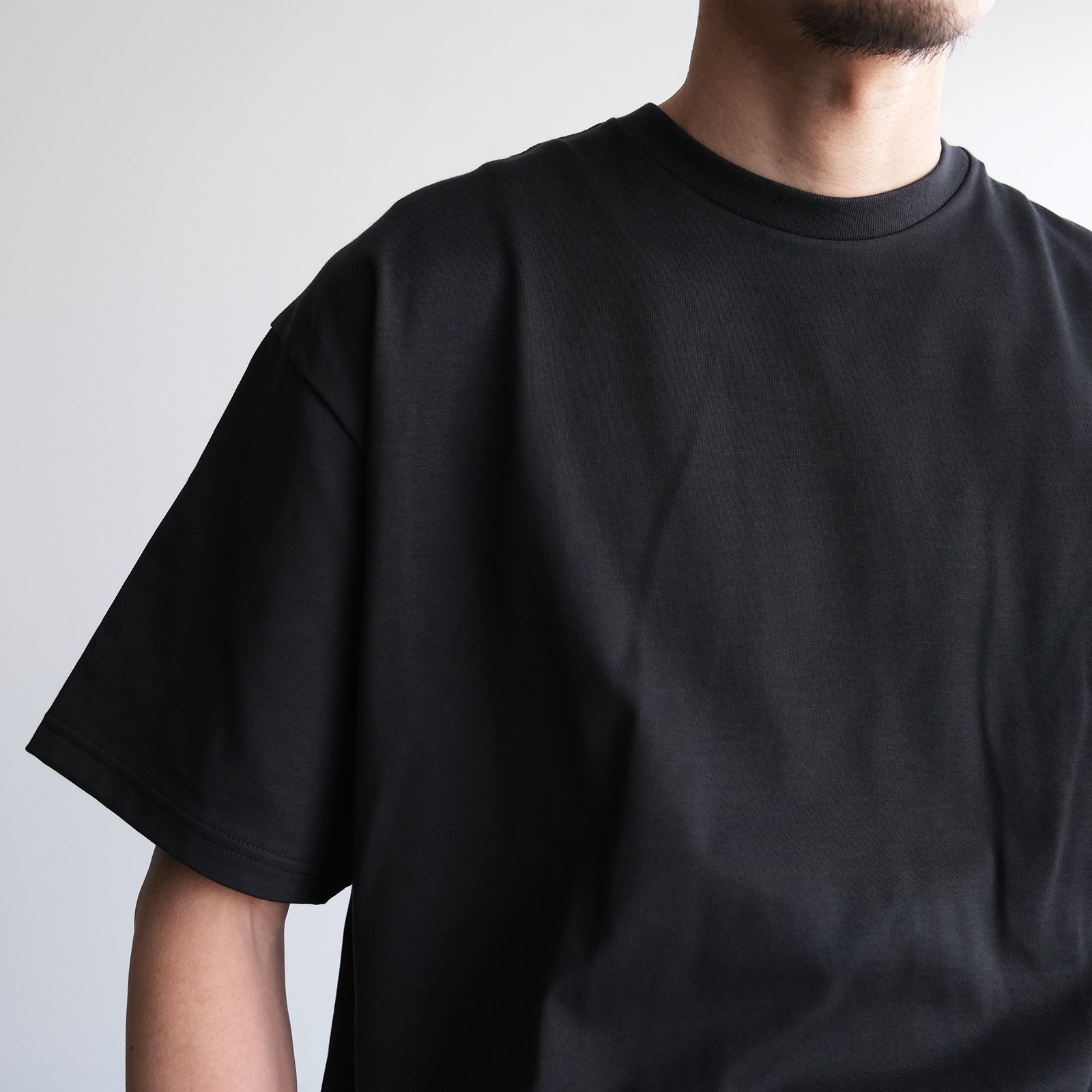 Tri Spun Cotton S/S Oversized Tee -Tシャツ-（Charcoal / チャコール）GM261-70351