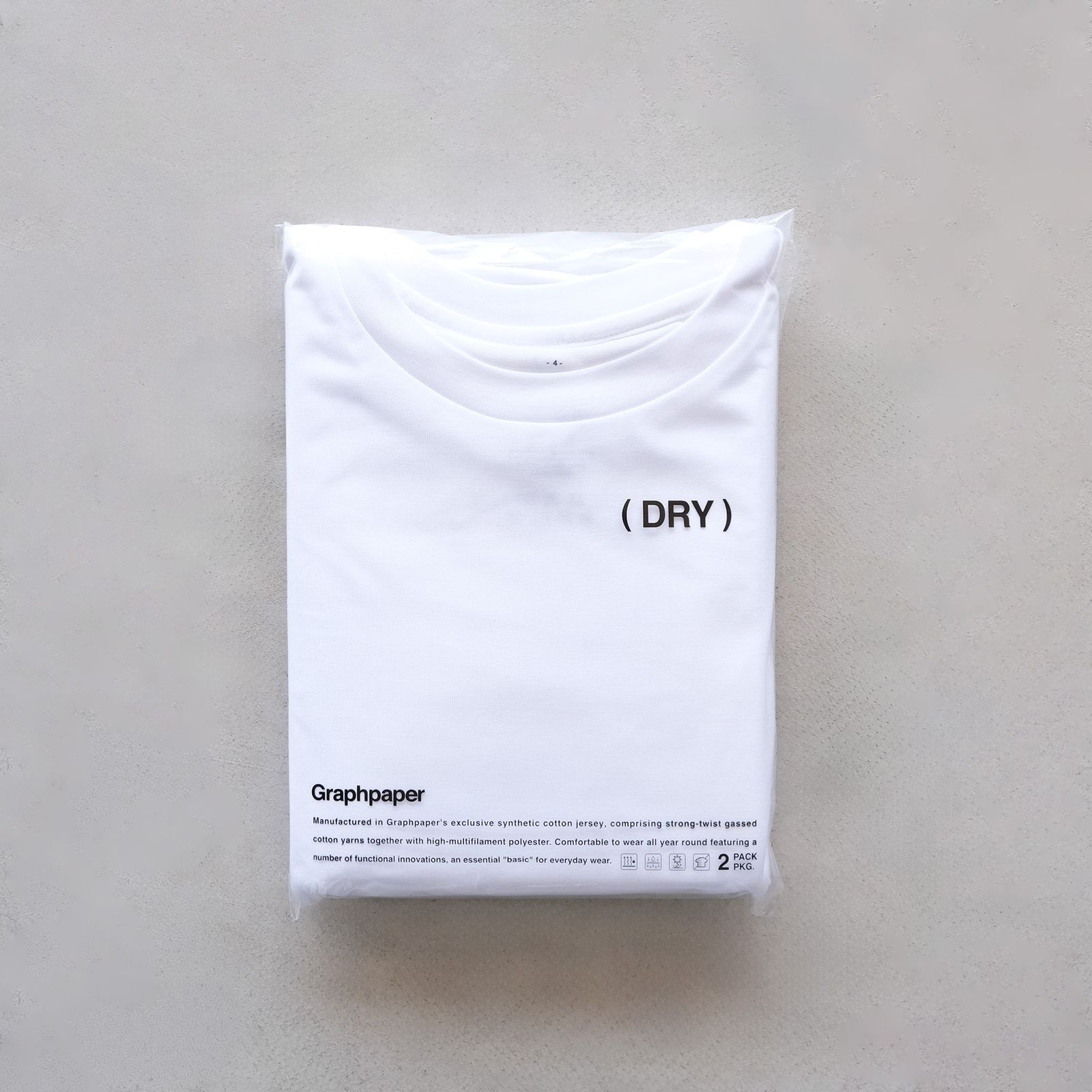 Dry 2-Pack Crew Neck Tee -パックTシャツ-（White / ホワイト）GU261-70118B