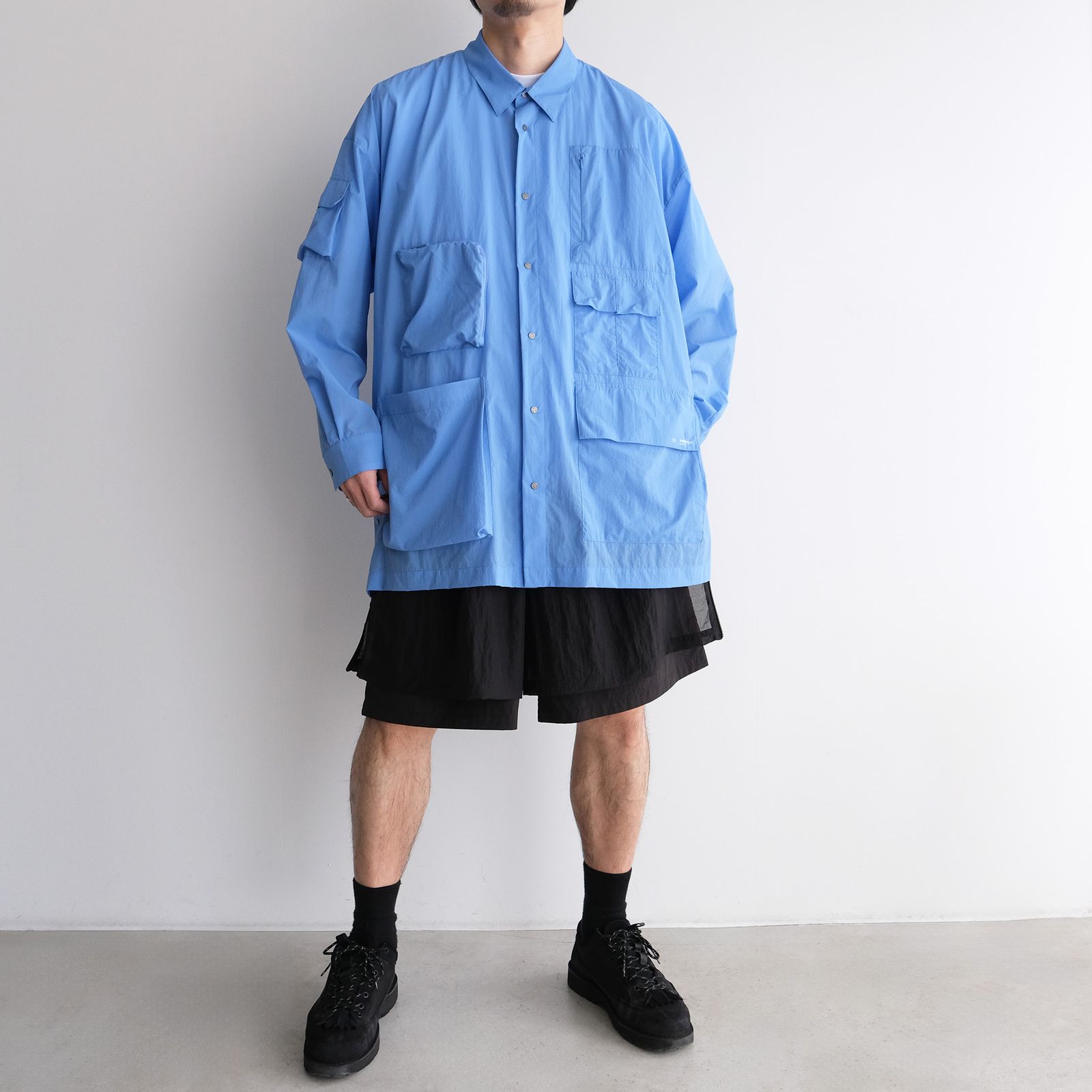 Pertex Utility Longline Shirt -シャツ-（Blue / ブルー）