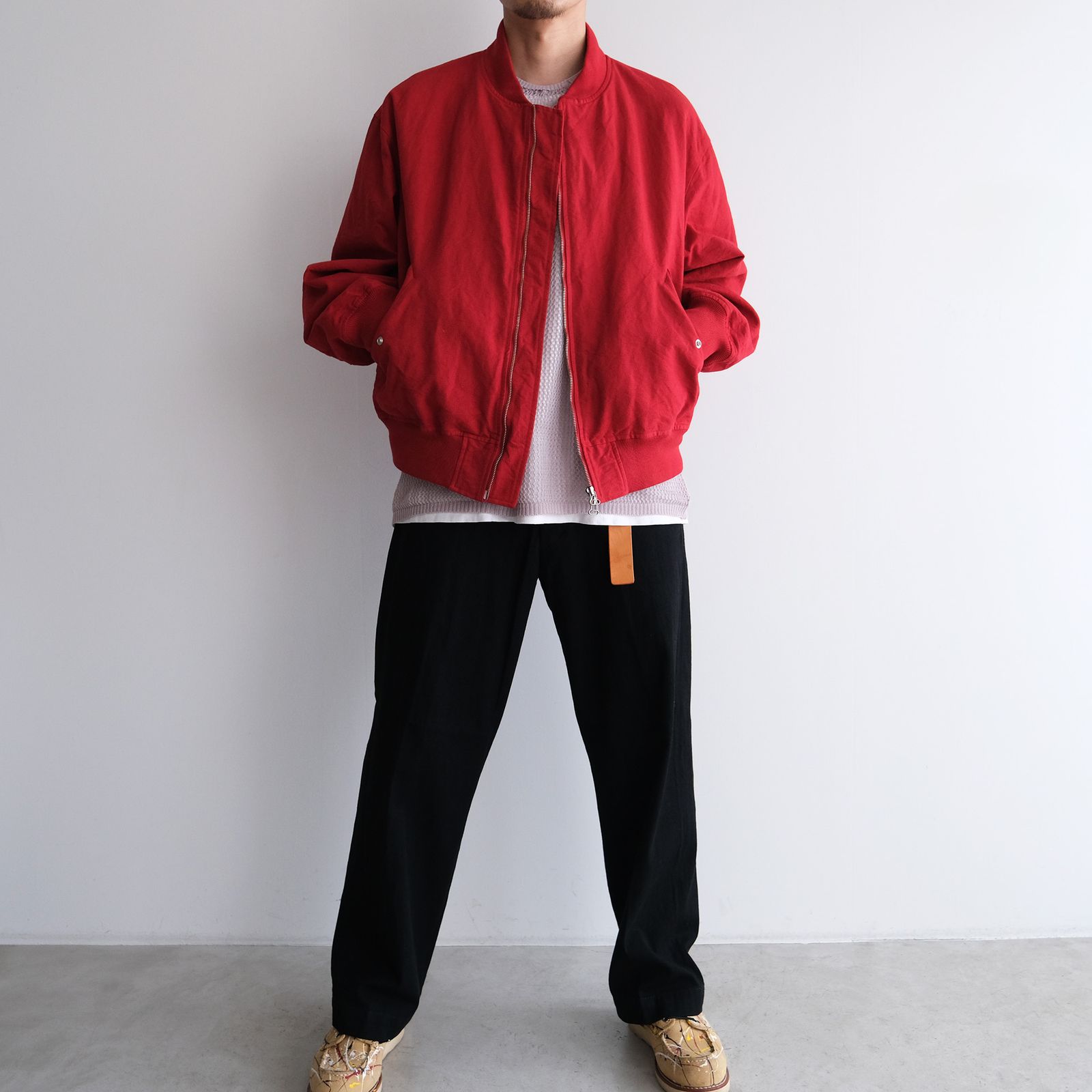 Cotton Canvas MA-1 Blouson -ブルゾン-（Red / レッド）