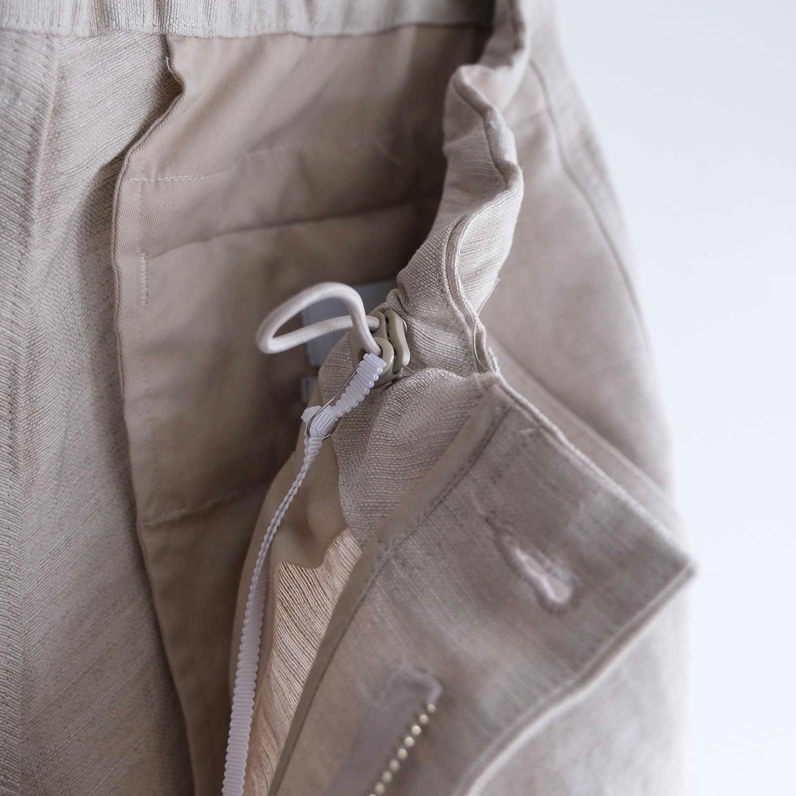 Linen Cupro Hopsack Military Shorts -ショーツ-（Ivory / アイボリー）GM261-40378